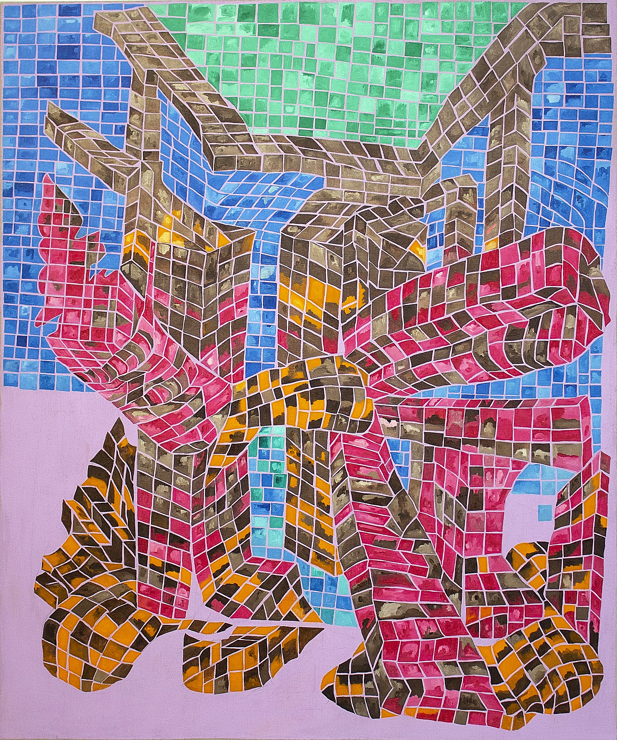 Mira Vista (3), 36 x 30 inches, oil + acrylic on linen, 2020