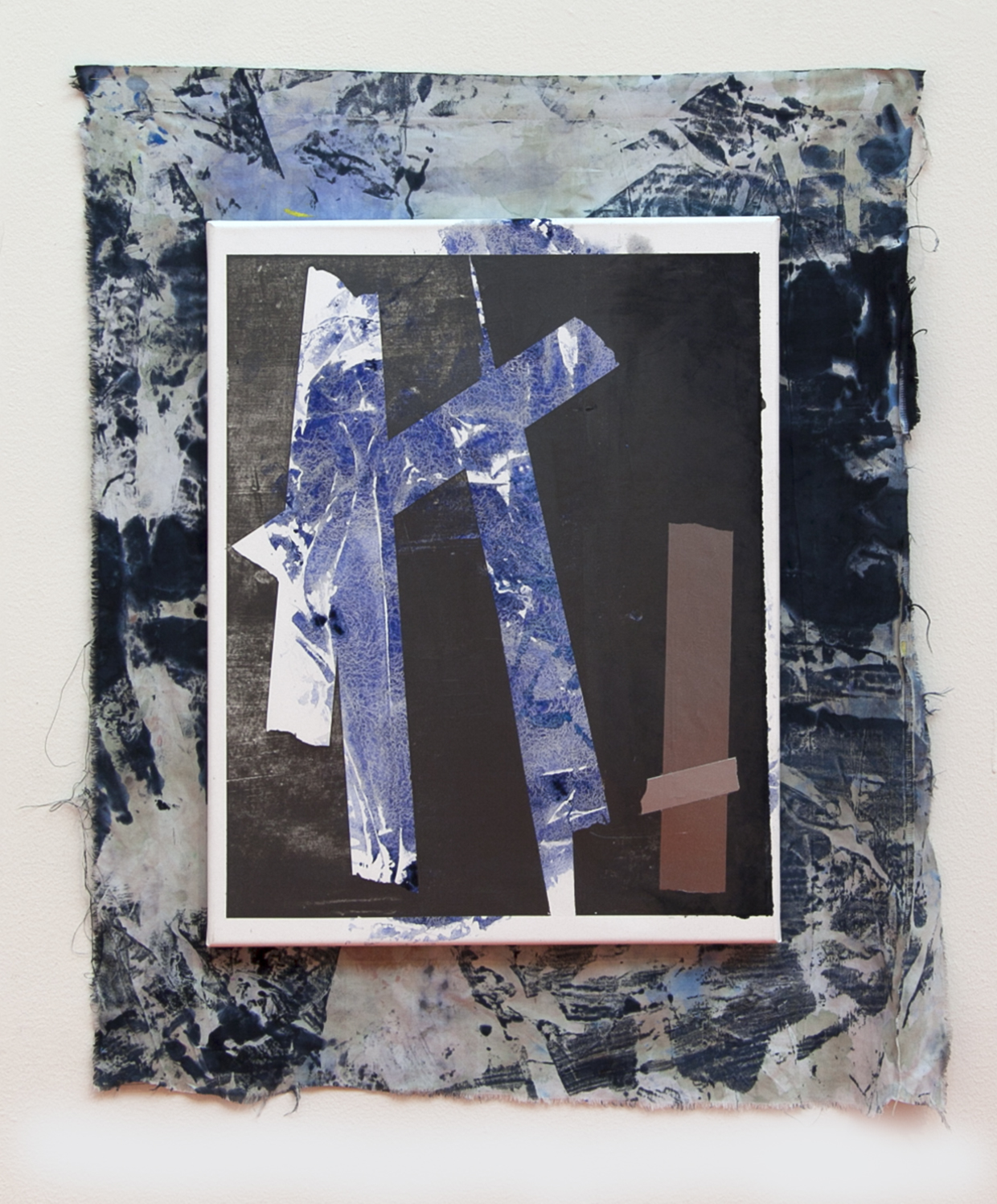 Untitled canvas mounted on paint rug 2014