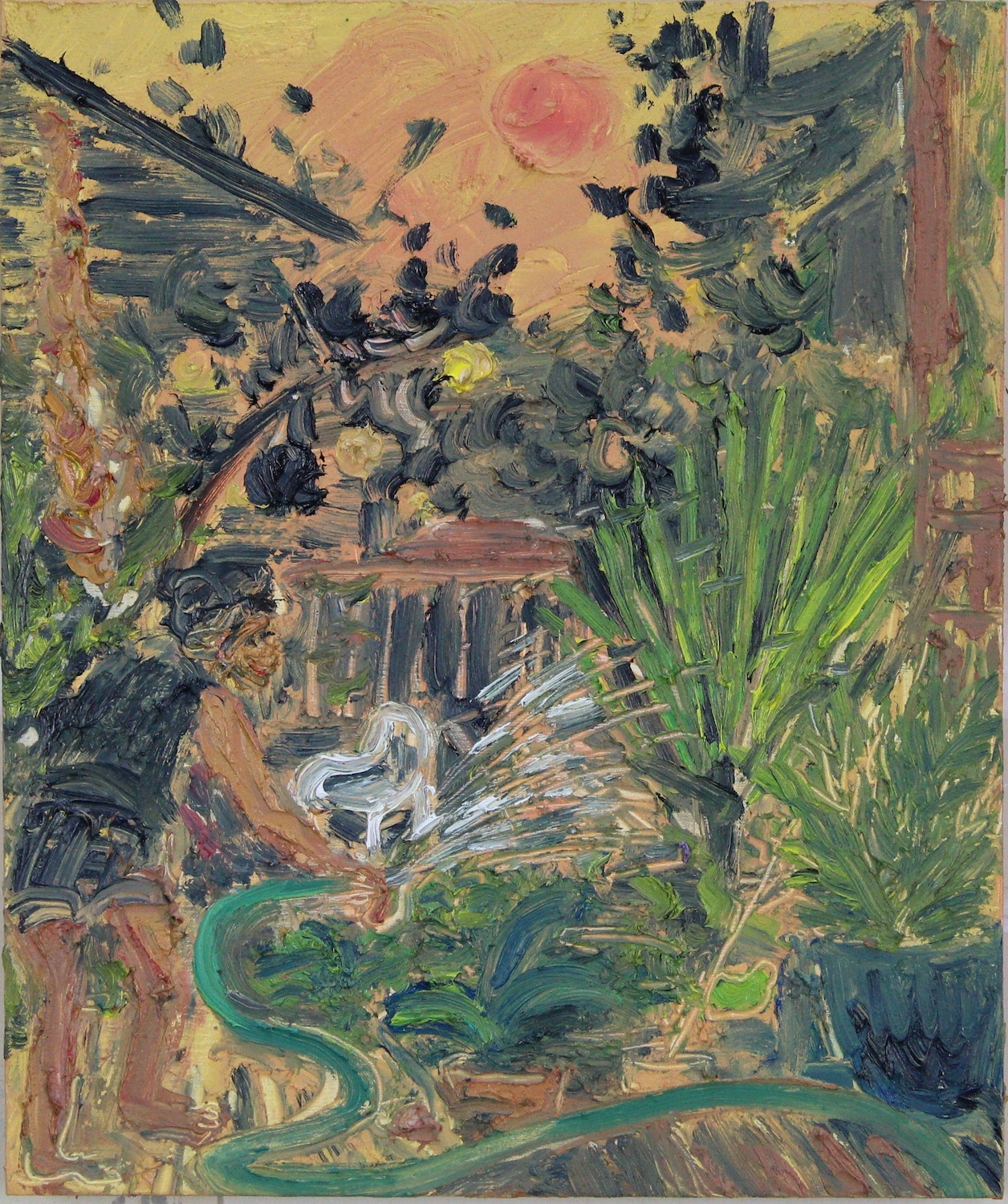 Heat Wave, 2021, Oil on panel, 15.6 x 13 in.