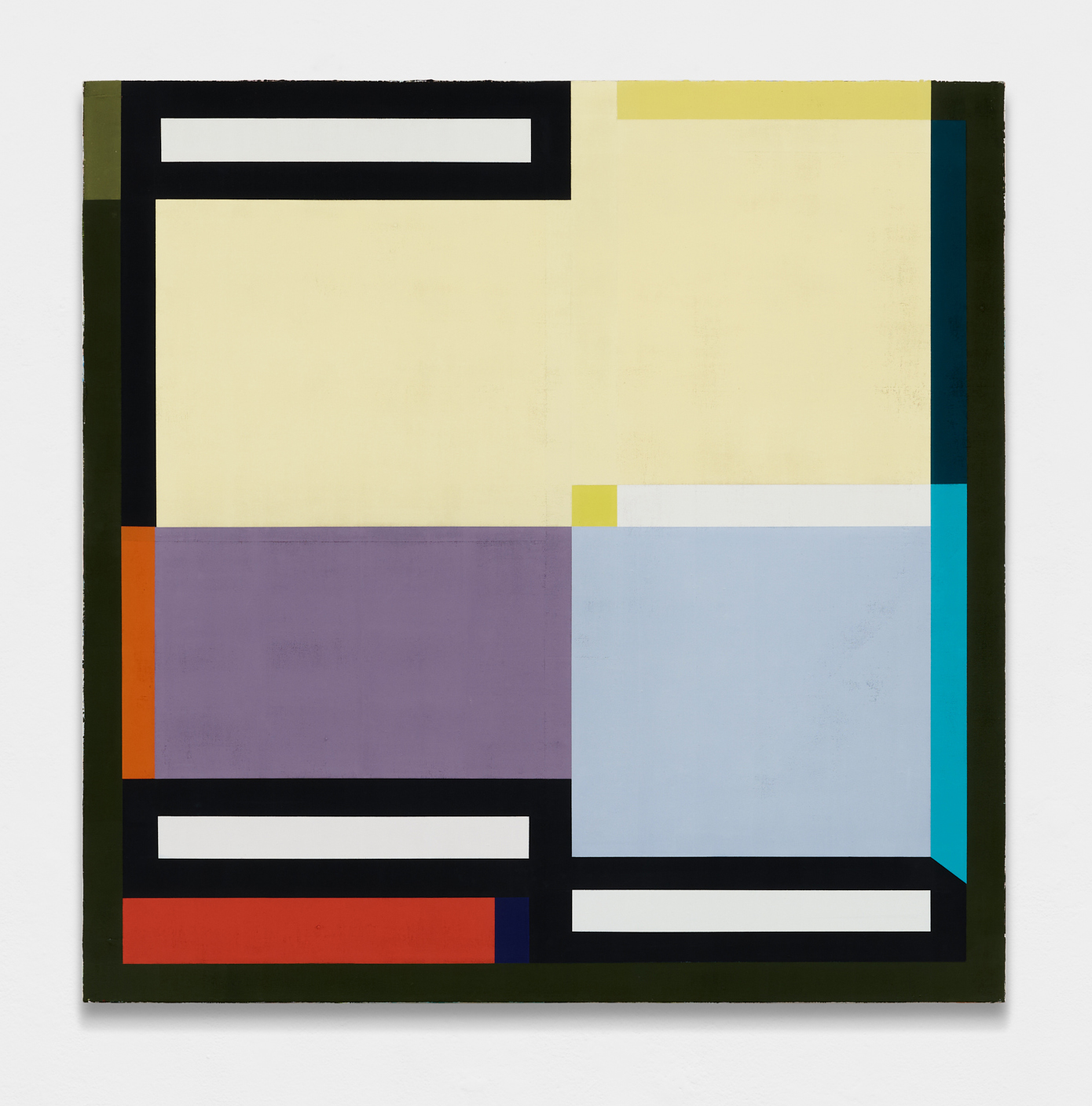 Second Lines, 2025, pigments and binder mediums on canvas, 129cm x 129cm
