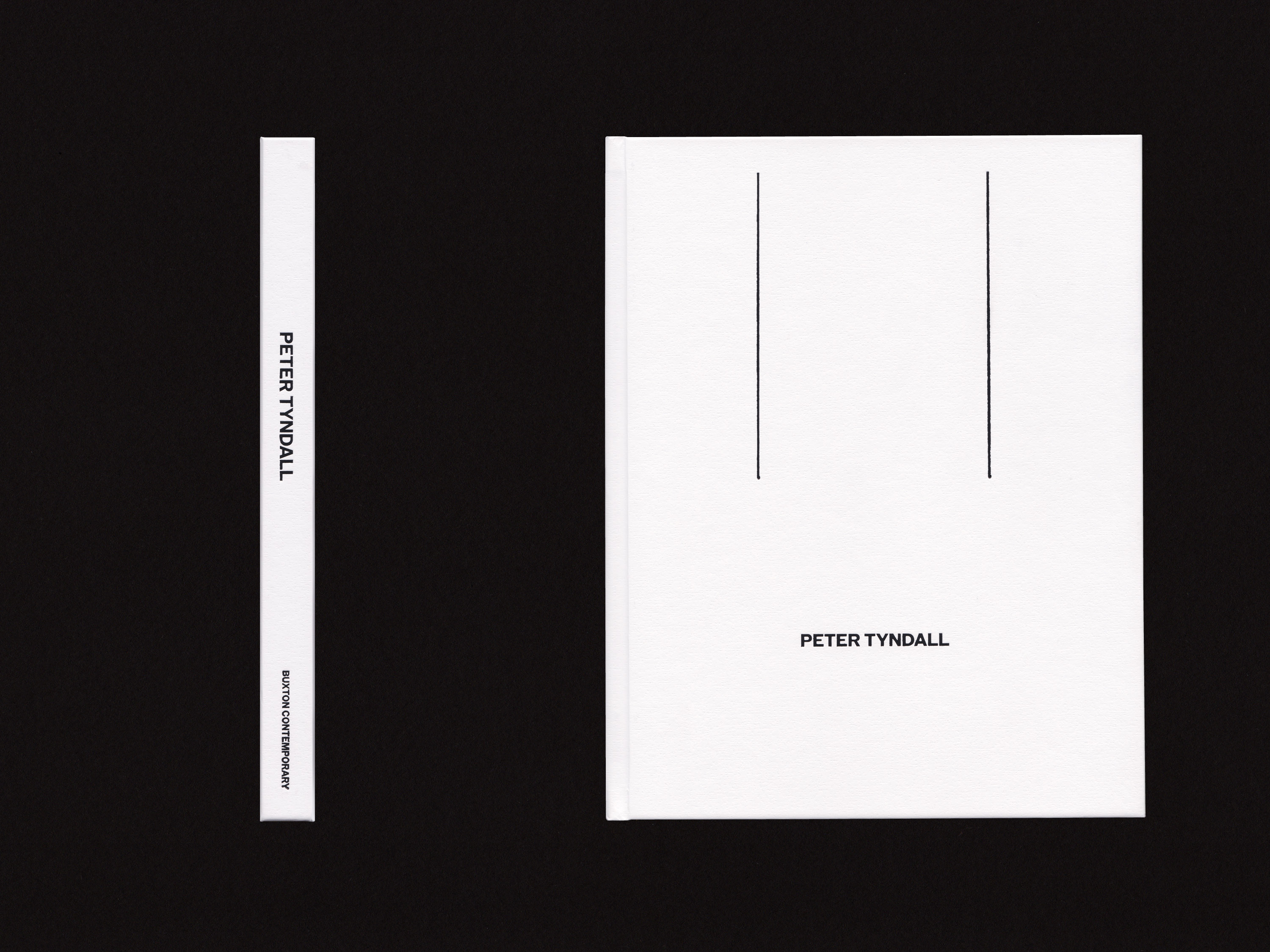 Publication design for ‘Peter Tyndall’, Buxton Contemporary, 2022. 