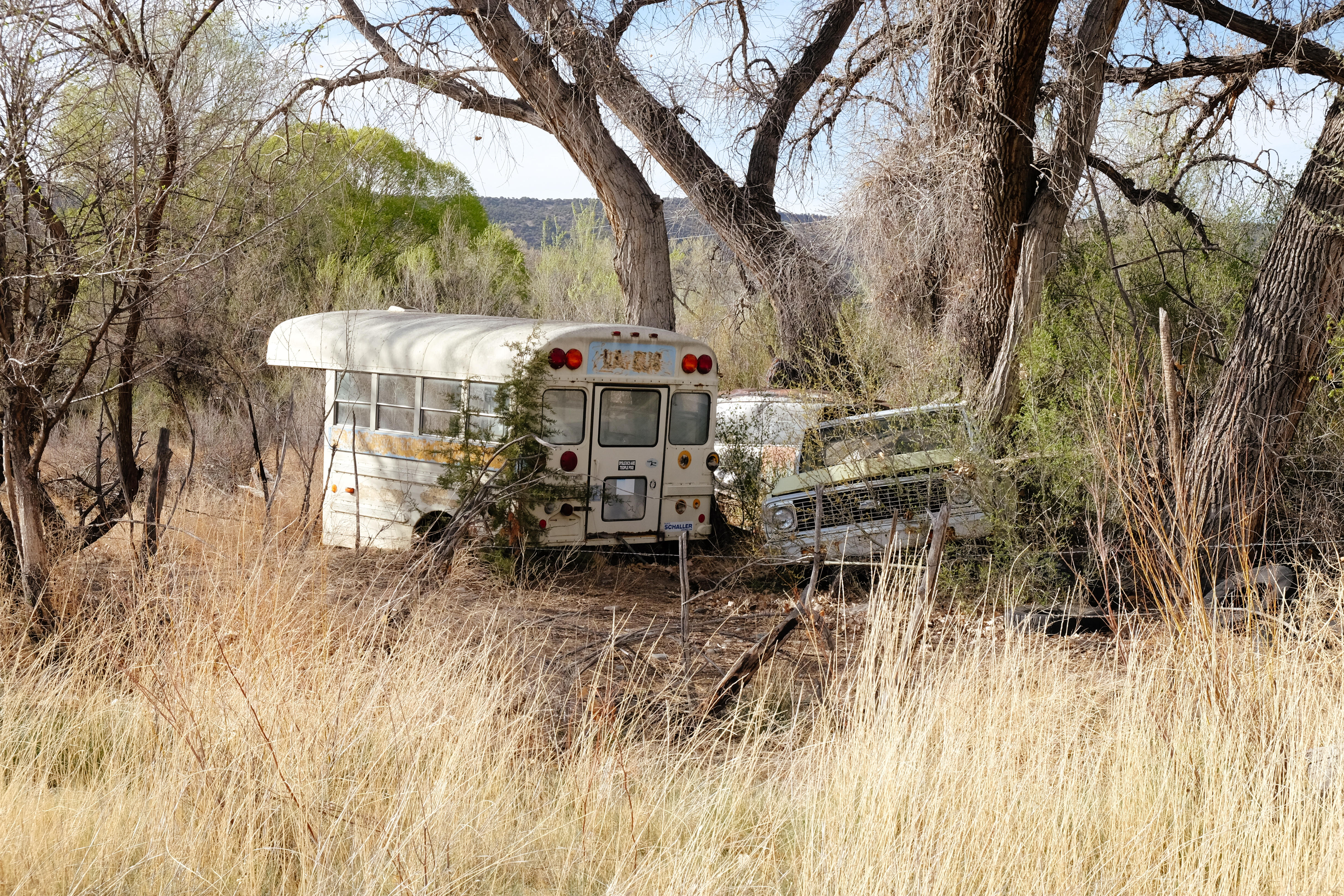 Abandoned vehicles are a common sight around Española, NM.