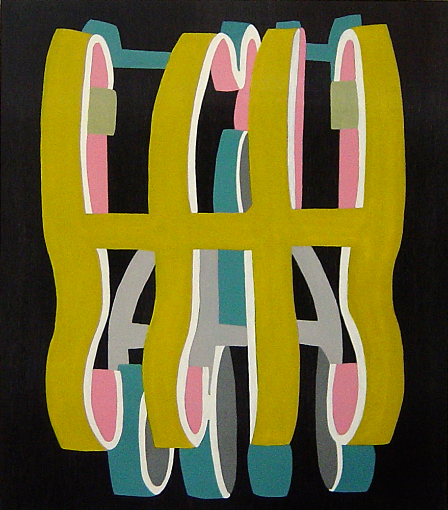 "Untitled", 2006, Gloss paint on wood, 80x70 cm