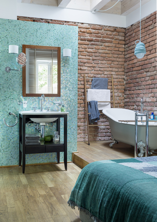 Bad und Schlafraum, München LehelFoto: Christine Bauer