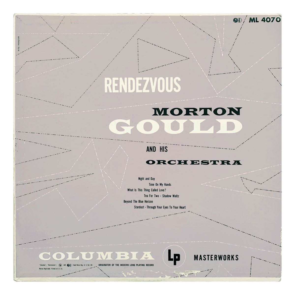 Columbia Masterworks ML 4070 Various Morton Gould and his Orchestra Design: Jason Kirby | monogram (credited)