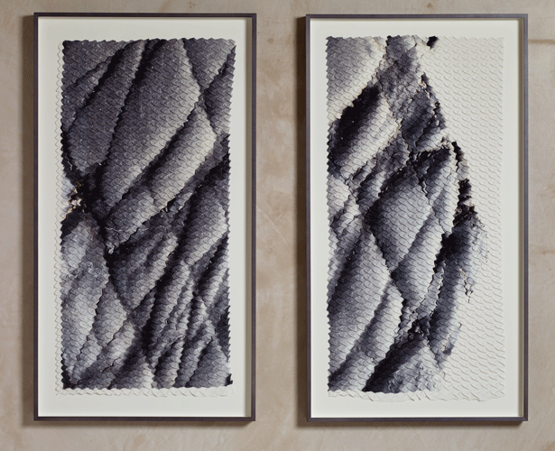 Alice Channer Soft Sediment Deformation, Lower Body (quilted gray) 2018 Photo: Stephen White