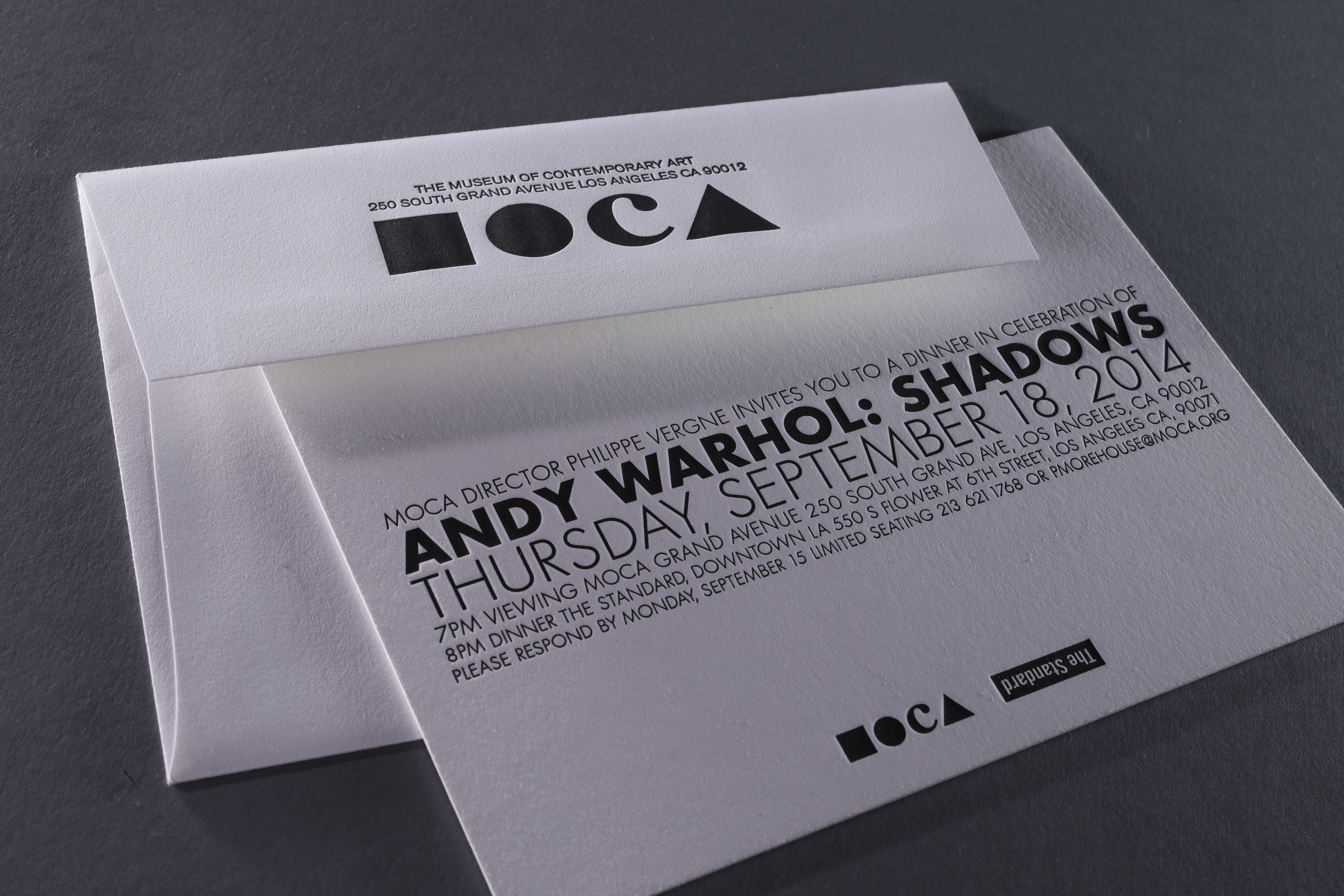 LETTERPRESSMOCA opening invitation