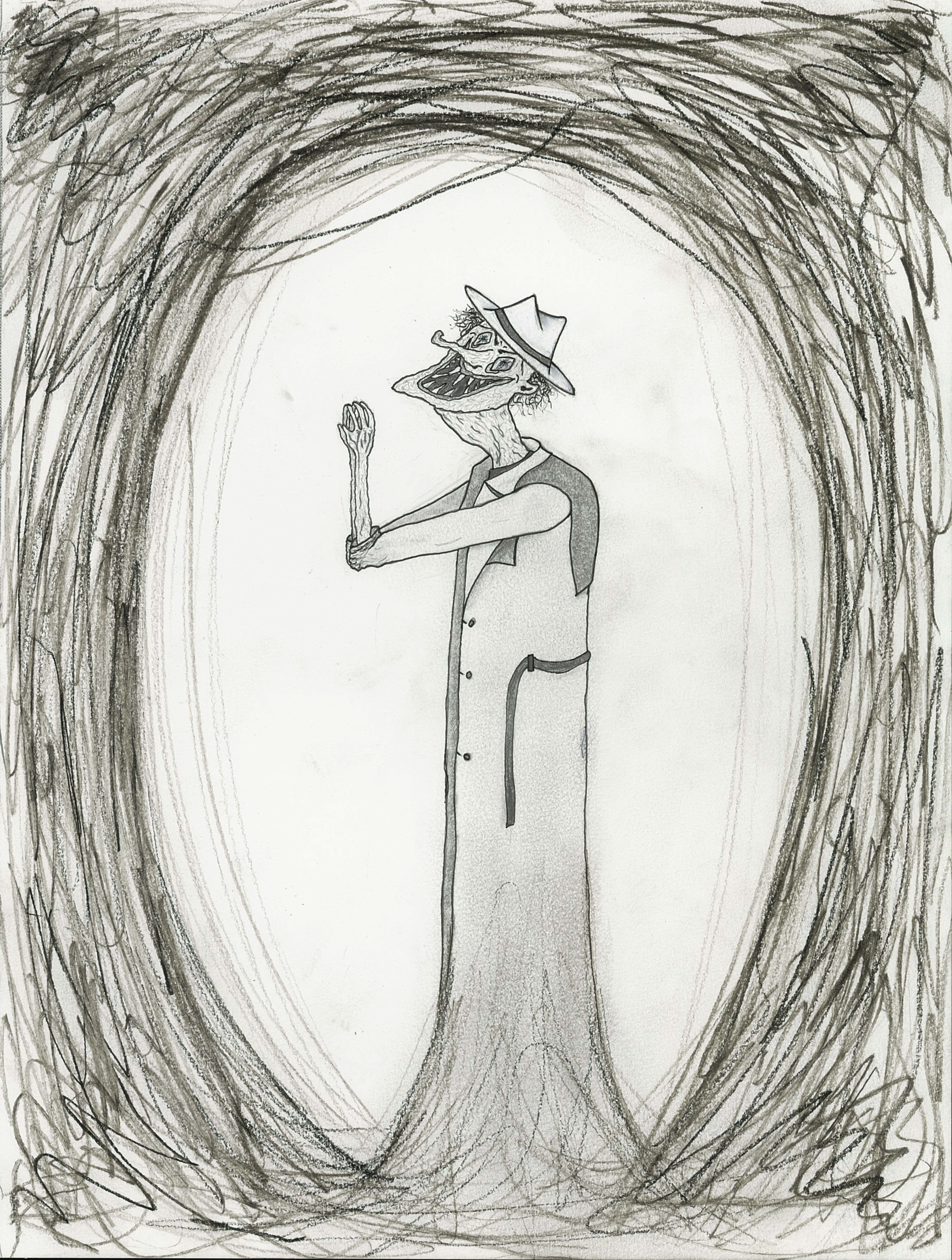 Reconsider The Deal // 2021, made with pencil, charcoal, highlighter