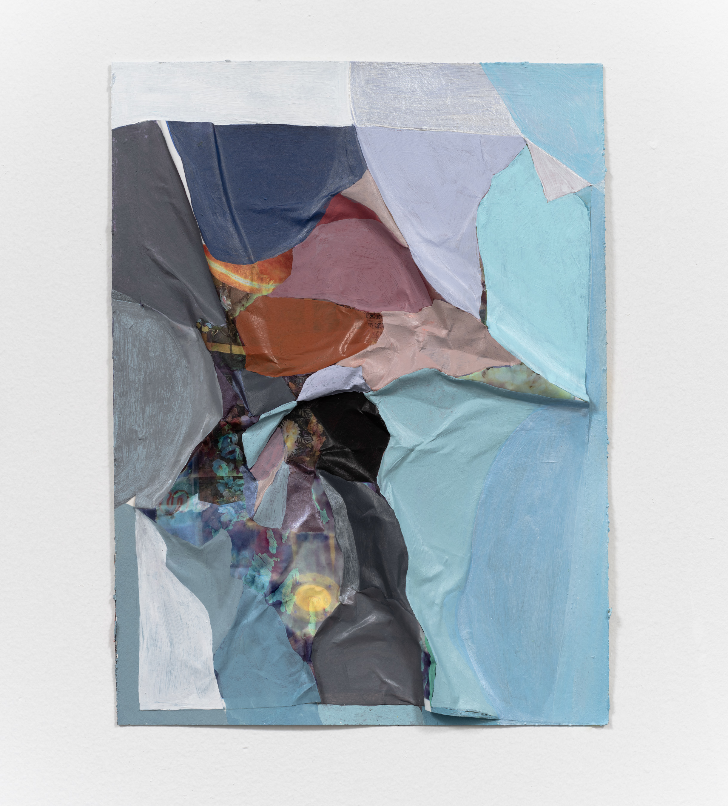 Steinway, 2023, 12 x 9 in, Acrylic and printed photograph on Arches paper