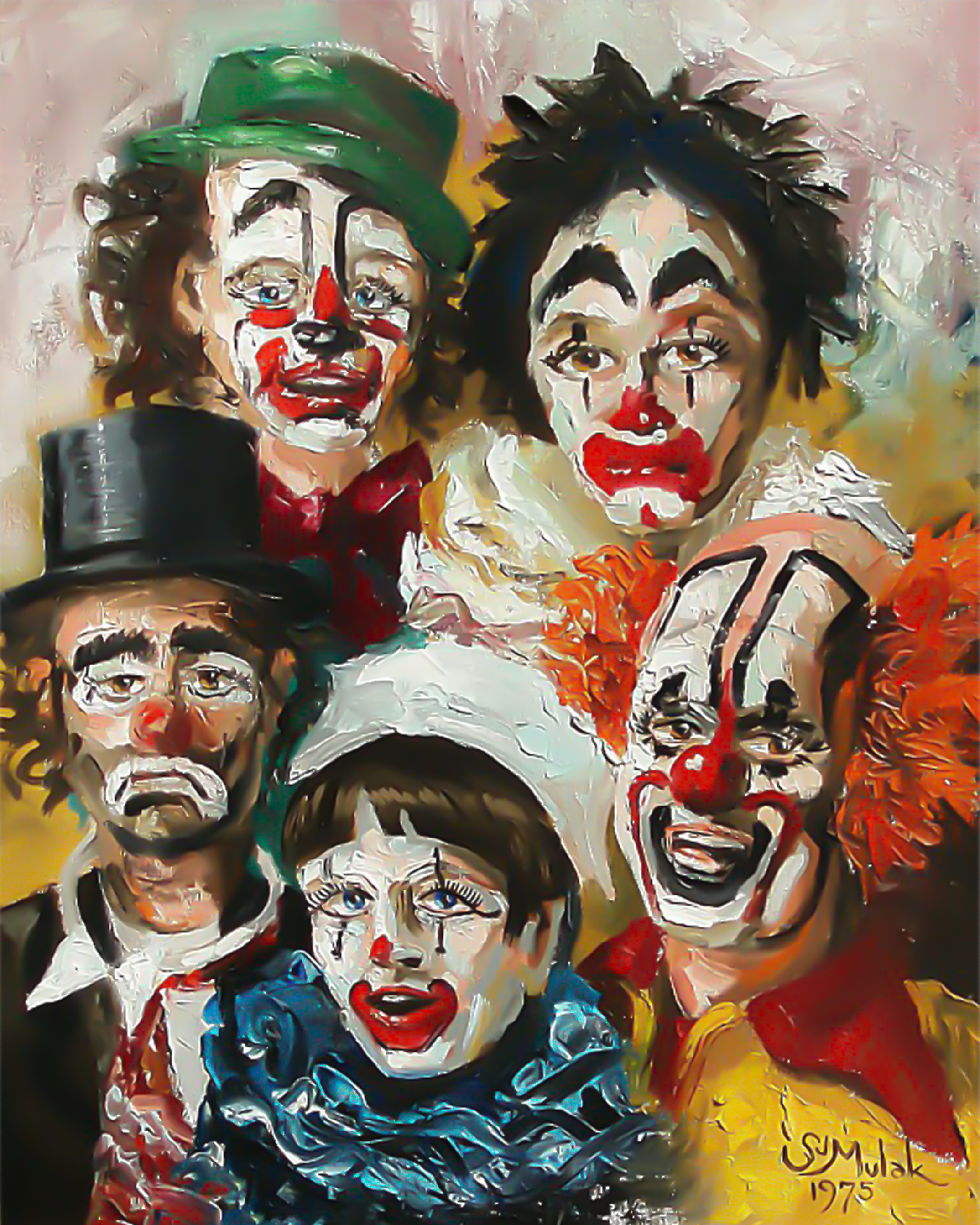 Clowns группа. Клоуны в живописи. Клоун. Картина клоун. Портрет клоуна.