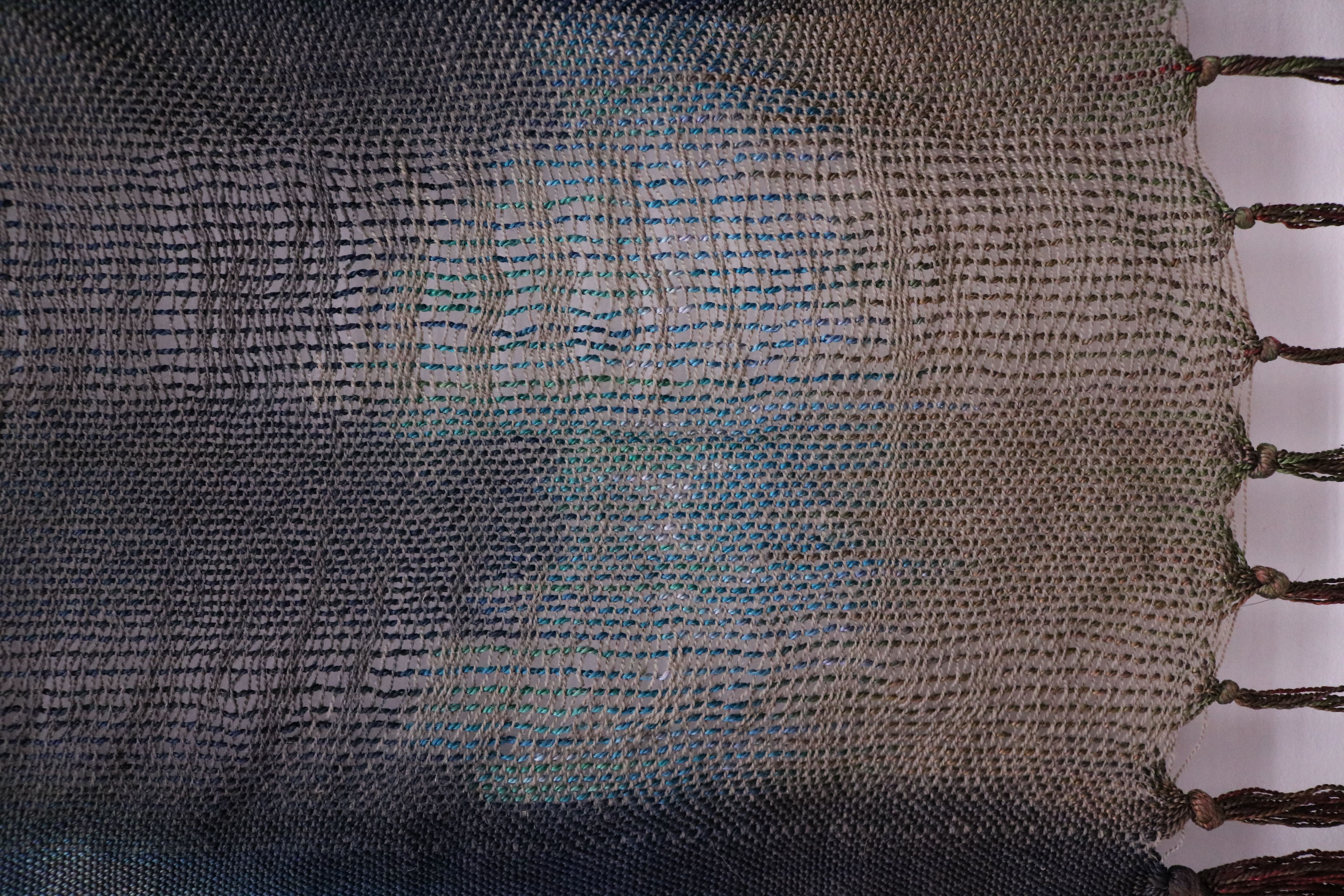 Squeeze (detail), silk and wool