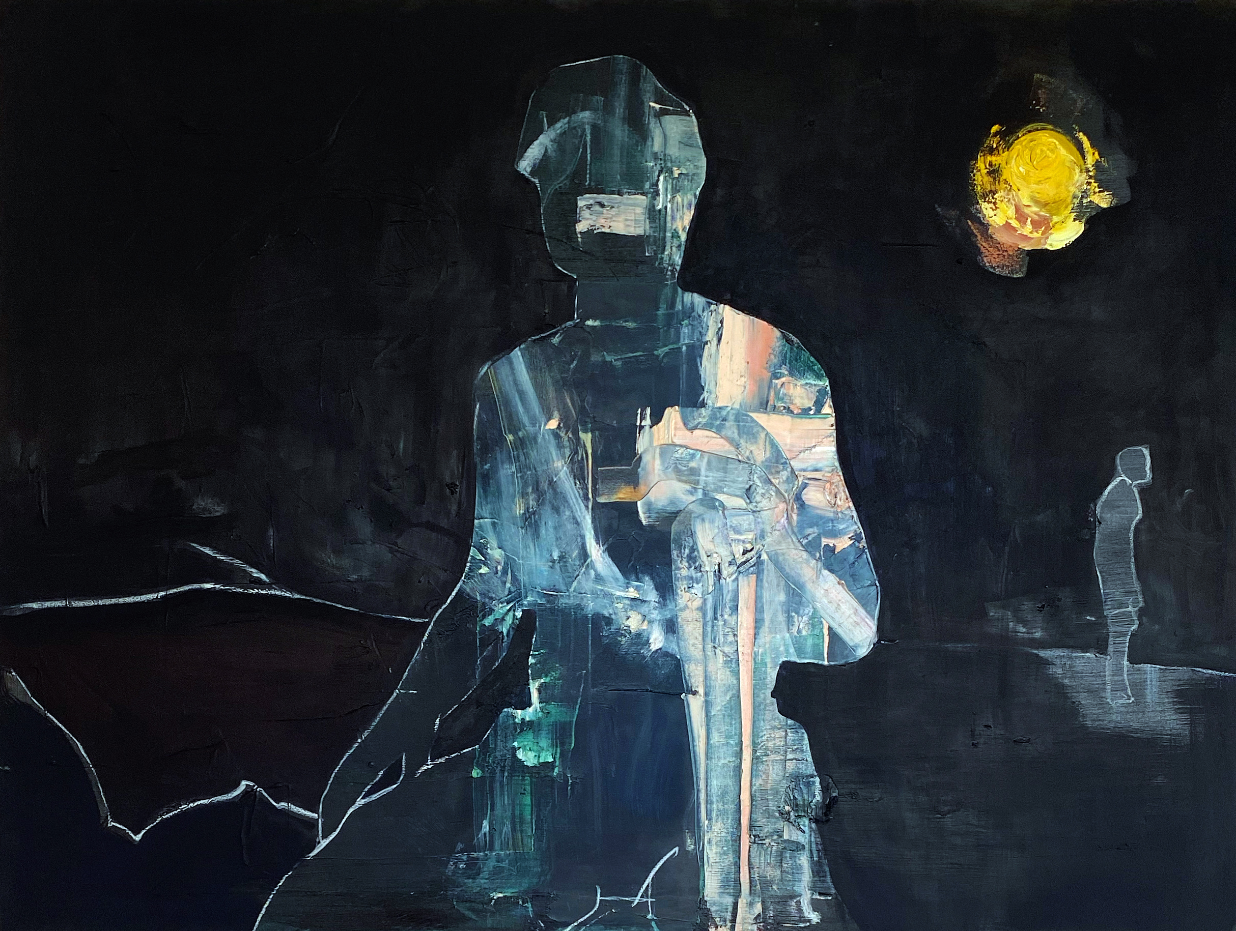 1. Untitled 2021 oil on canvas 48 x 60’ inches