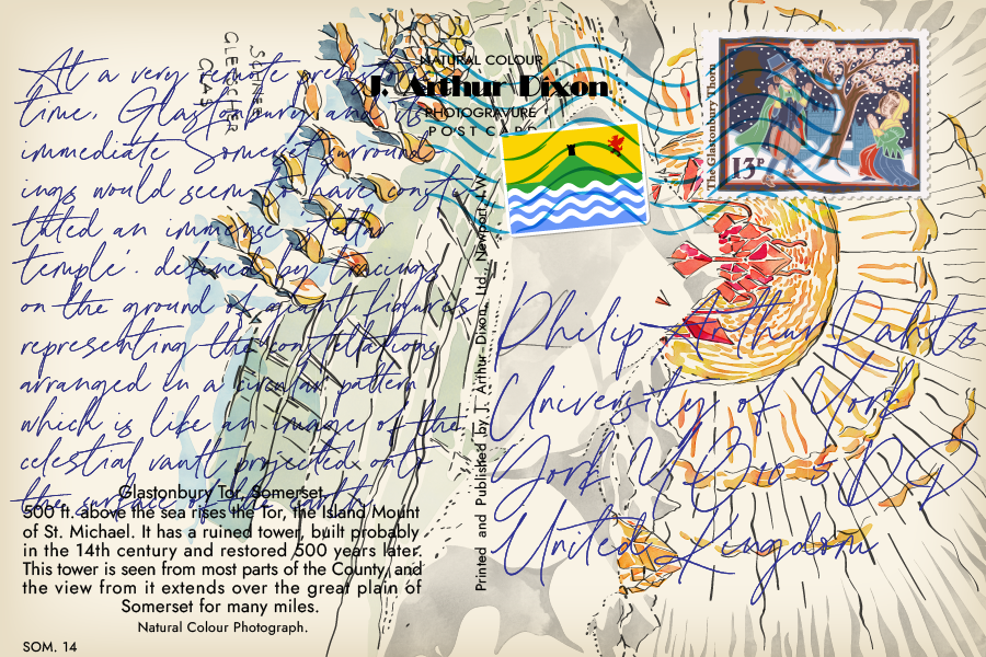 Postcard: Mountain View 4 (Glastonbury Tor)