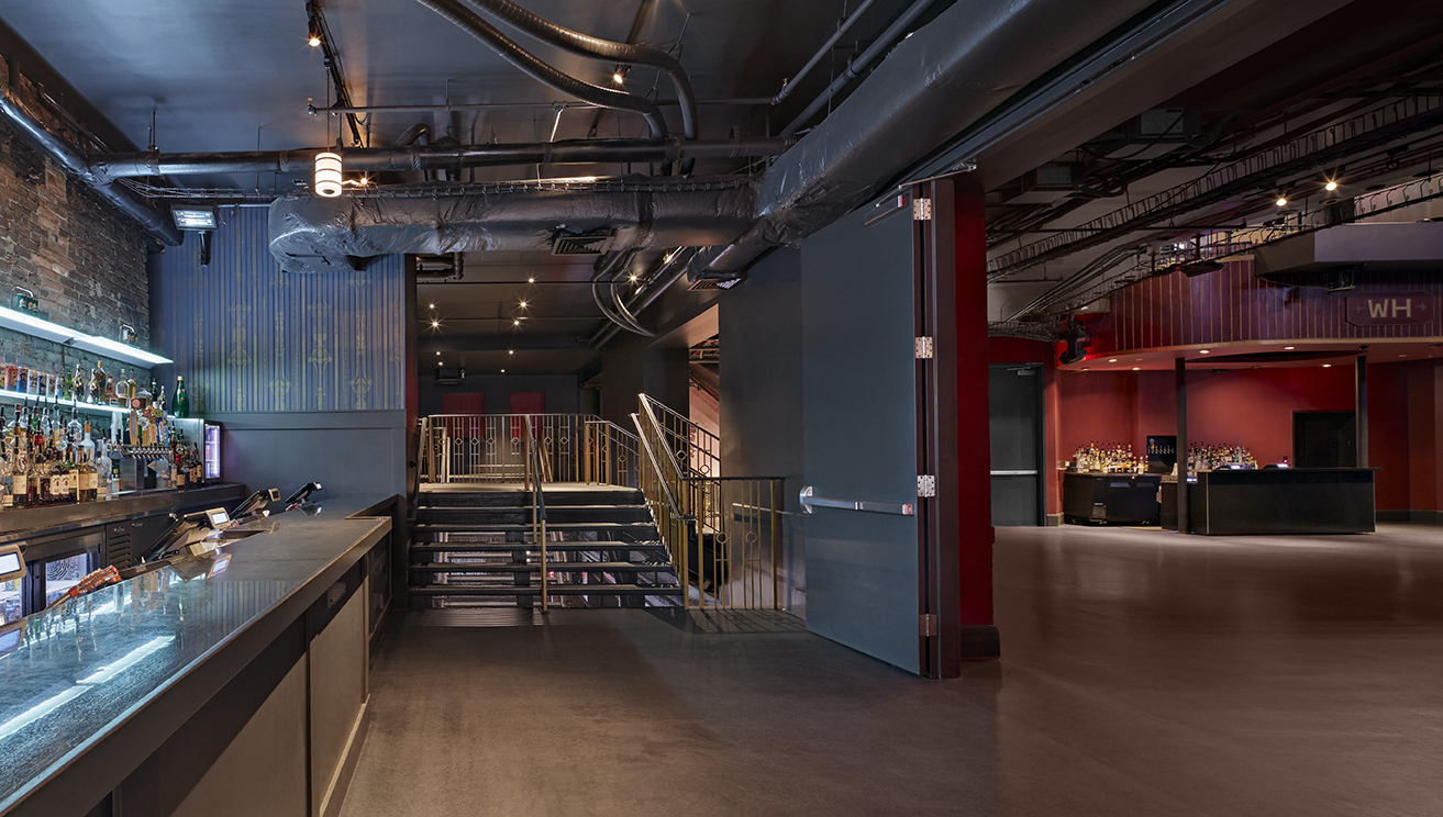 Bar and stairwell off the main ballroom