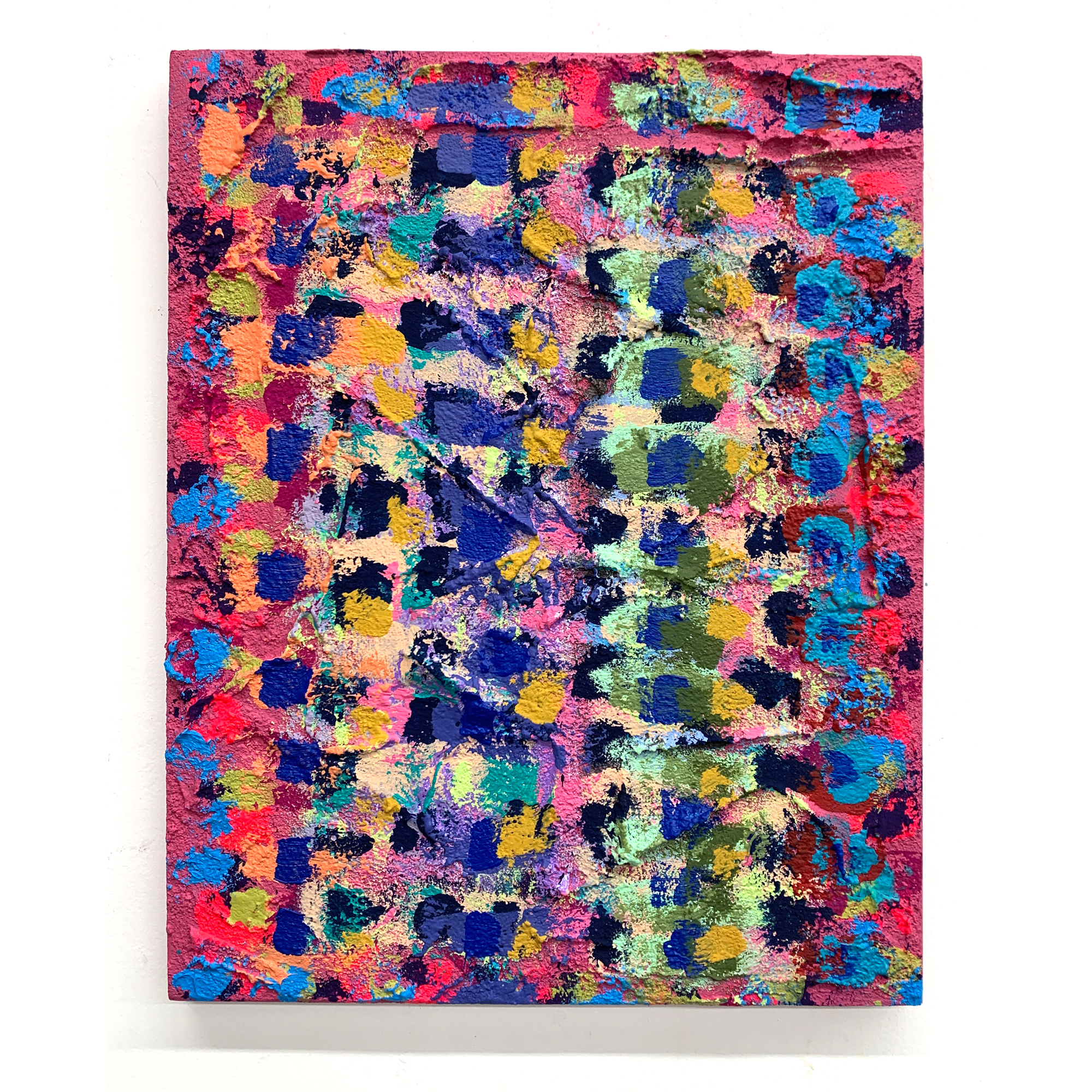 Togetherness 7, 2020Stucco, acrylic, flashe on panel14" x 11"