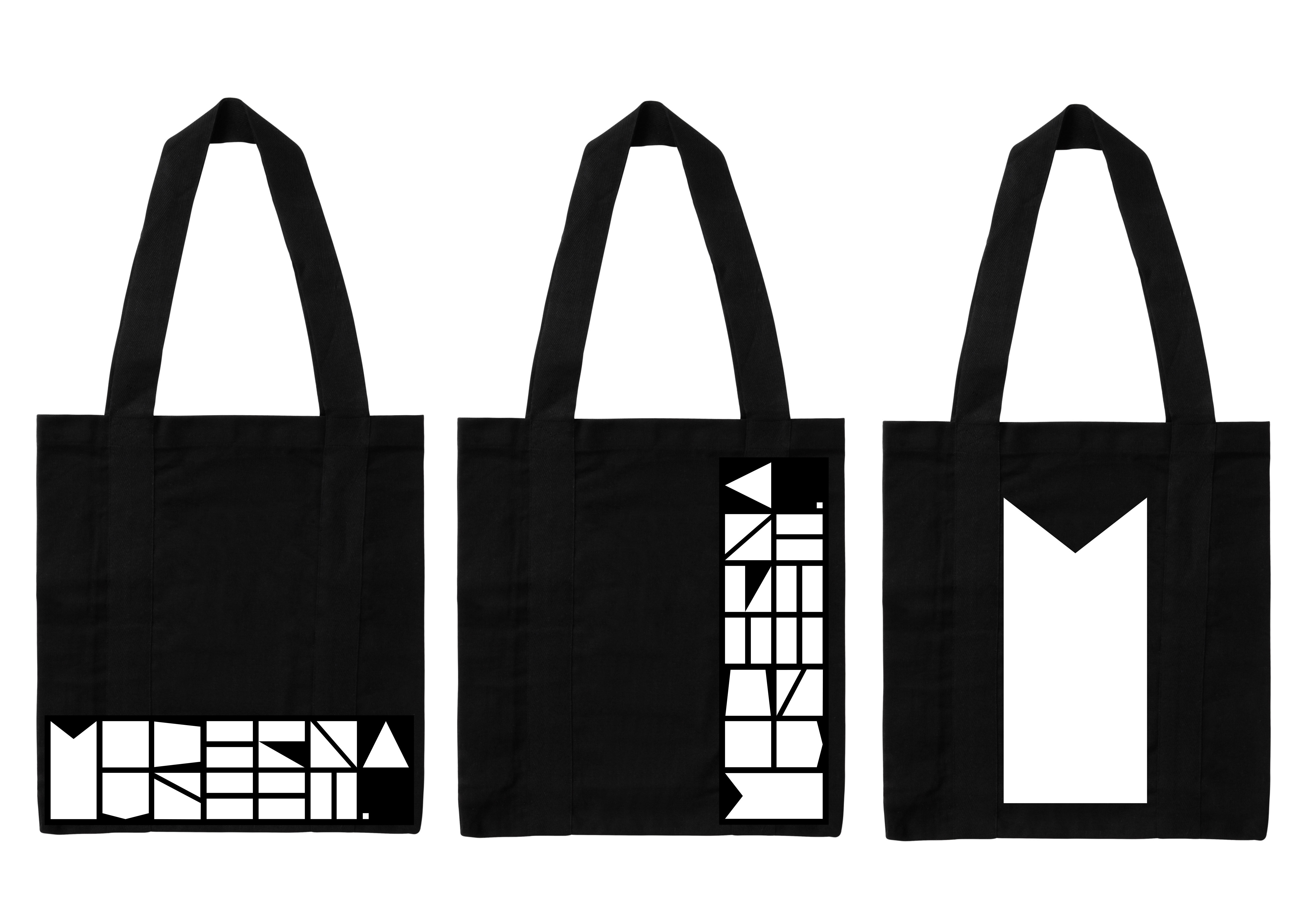 Logo applied on tote bags