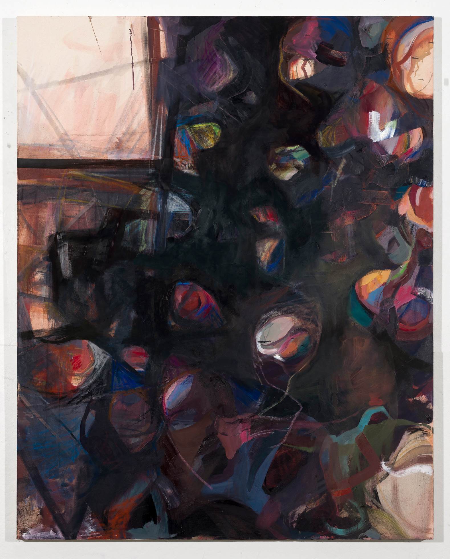 Litost, 2018, 59 x 47 in, Oil, pastel, and charcoal on canvas