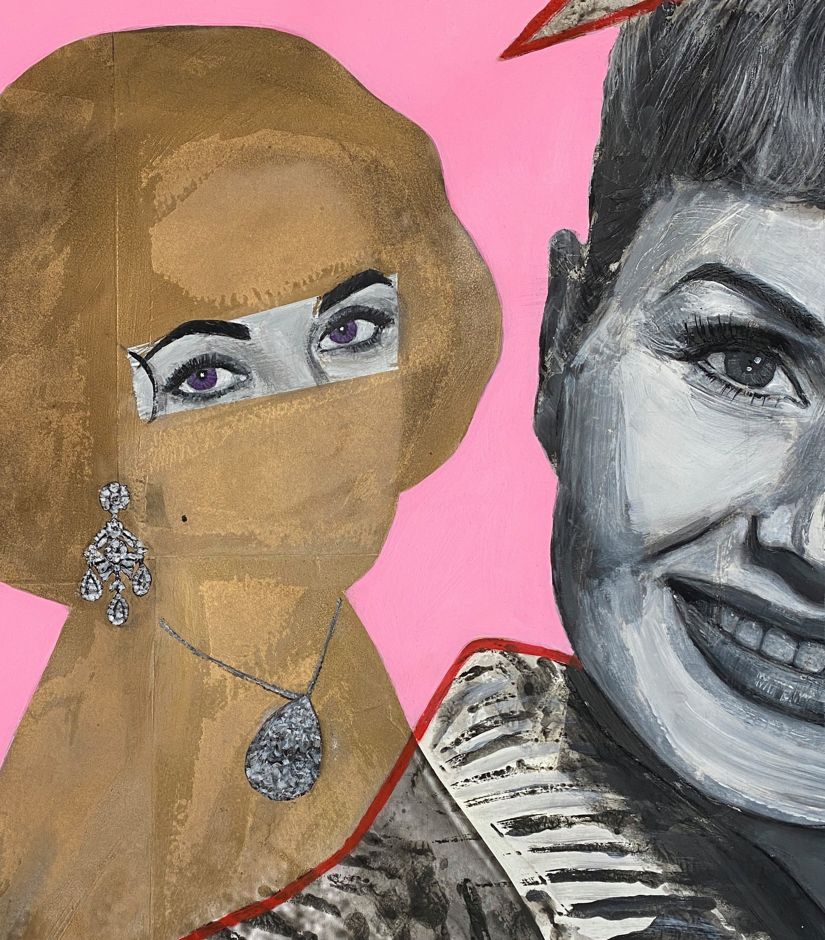 "AMERICA'S SWEATHEART"73 x 63 cmAcrylic, collage£750 £375 (FRAMED) ︎