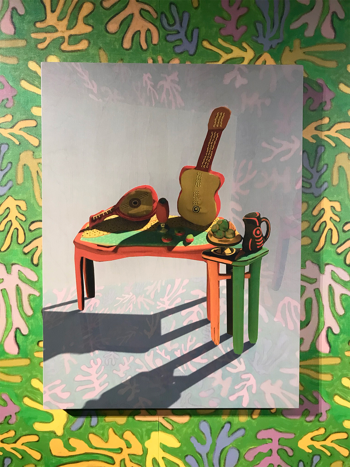 Picasso Passes Through Me 5.0, 2021, 30 x 22.5 x 2 inches, UV pigment on acrylic, whitewashed birch and oak, NFT Png File