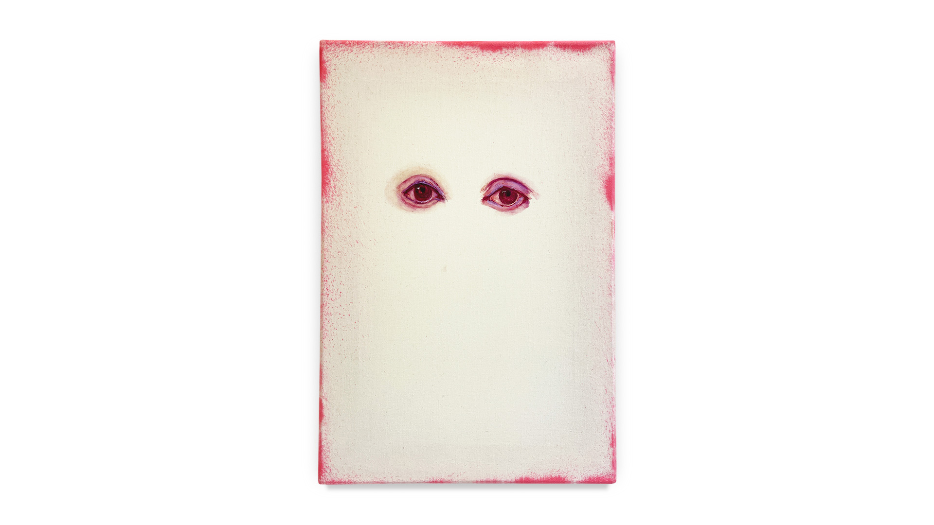Hi from Catarina van Hemessen, 2023, oil and ink on canvas, 45 × 30 cm