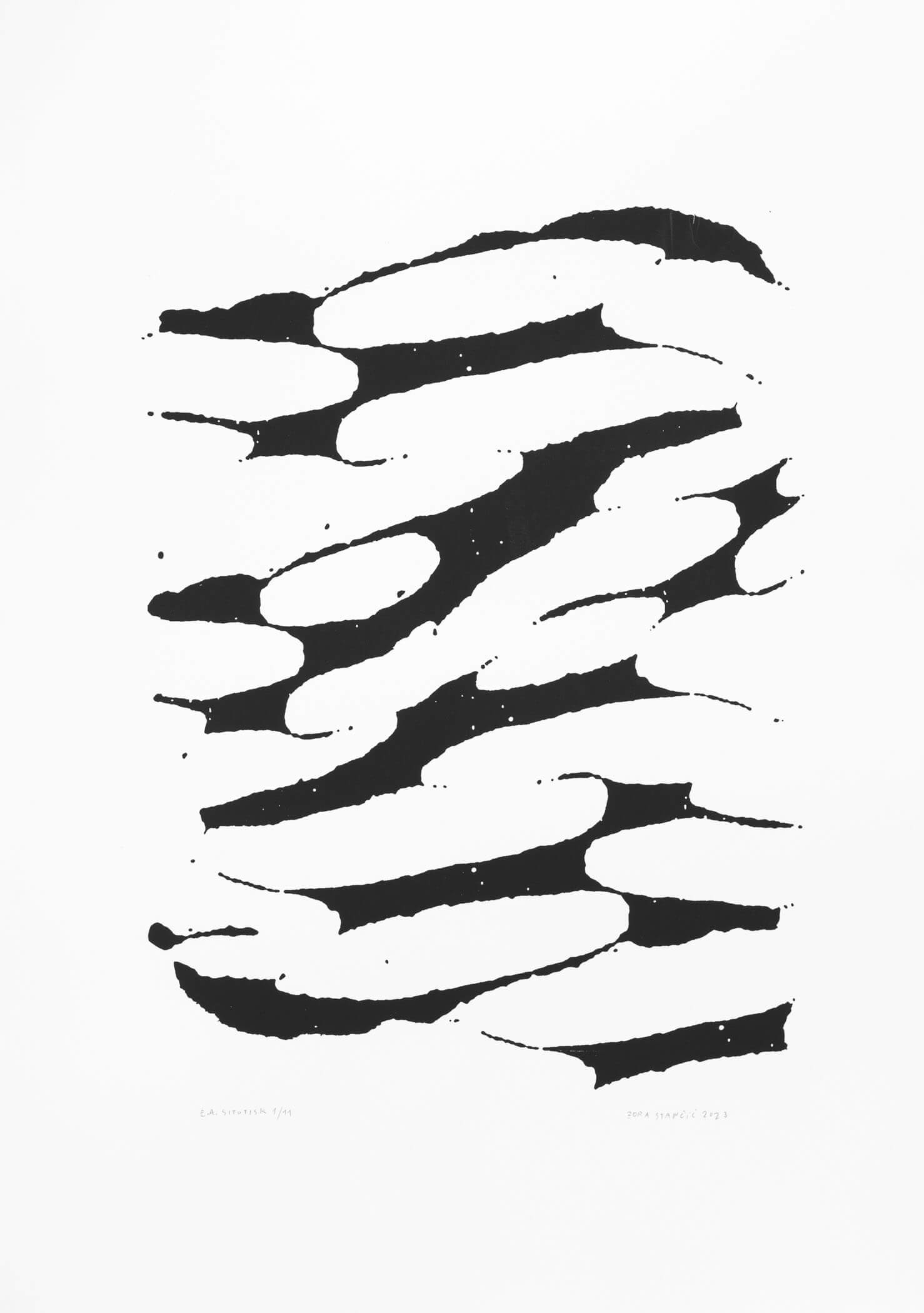Zora Stančič, untitled, silkscreen on paper, 100 x 70 cm, 2023