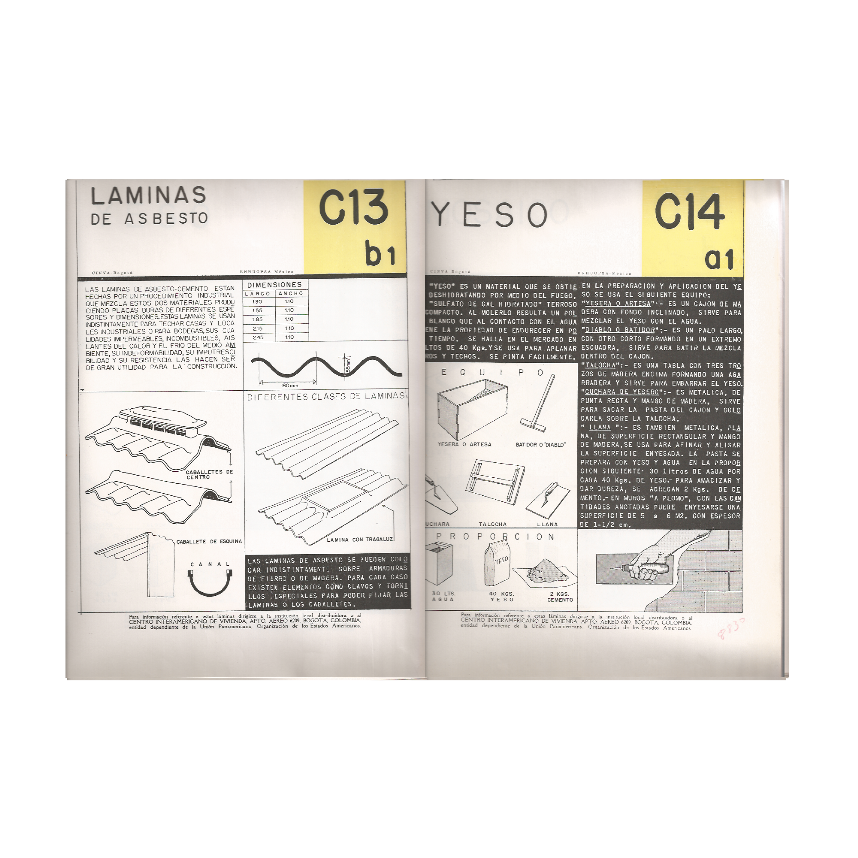 Manual de Autoconstrucción Bogota, Colombia.1956