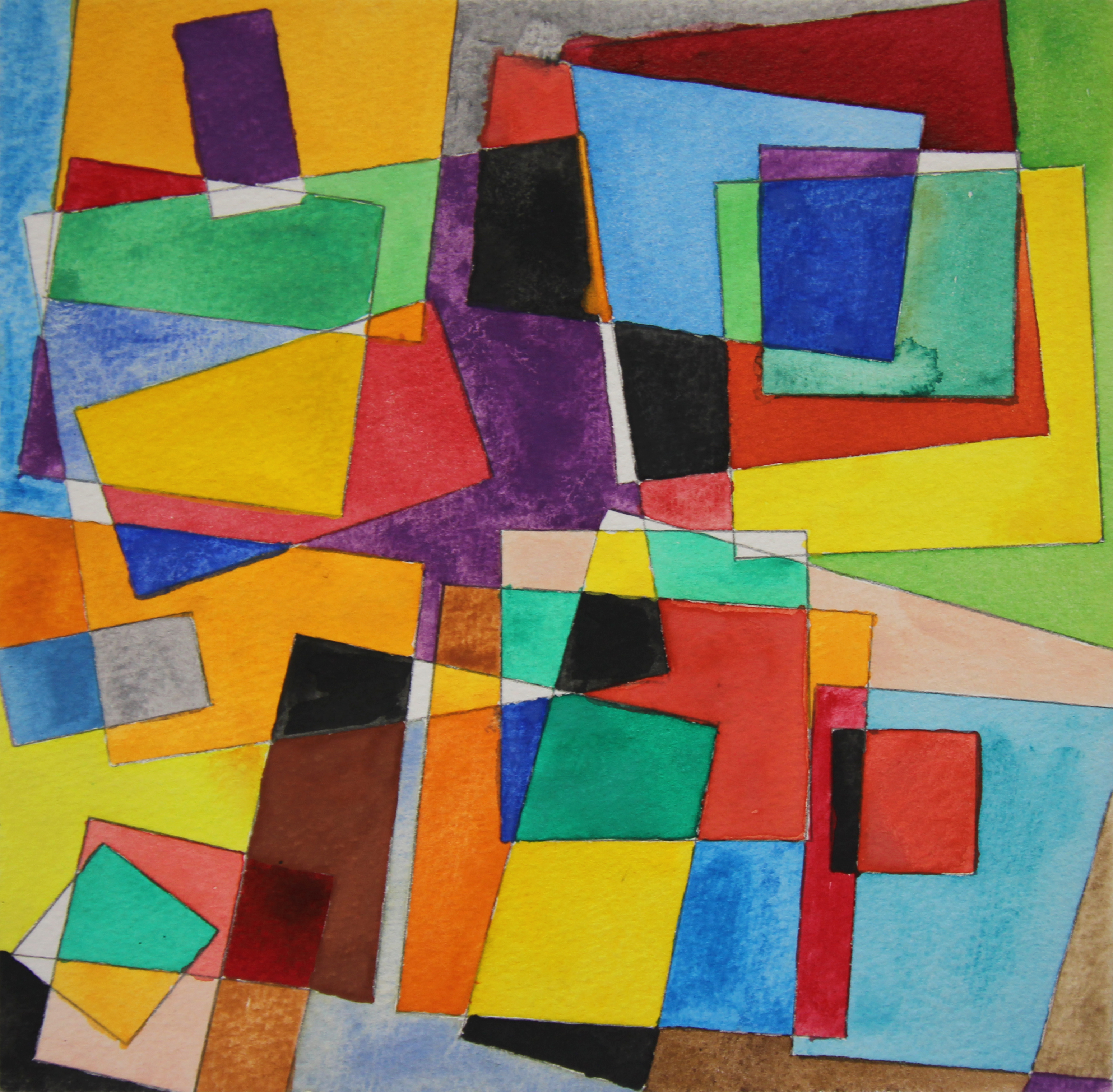 Sin t&iacute;tulo, 2010. Acuarela y l&aacute;piz sobre papel, 18 x 18 cm.