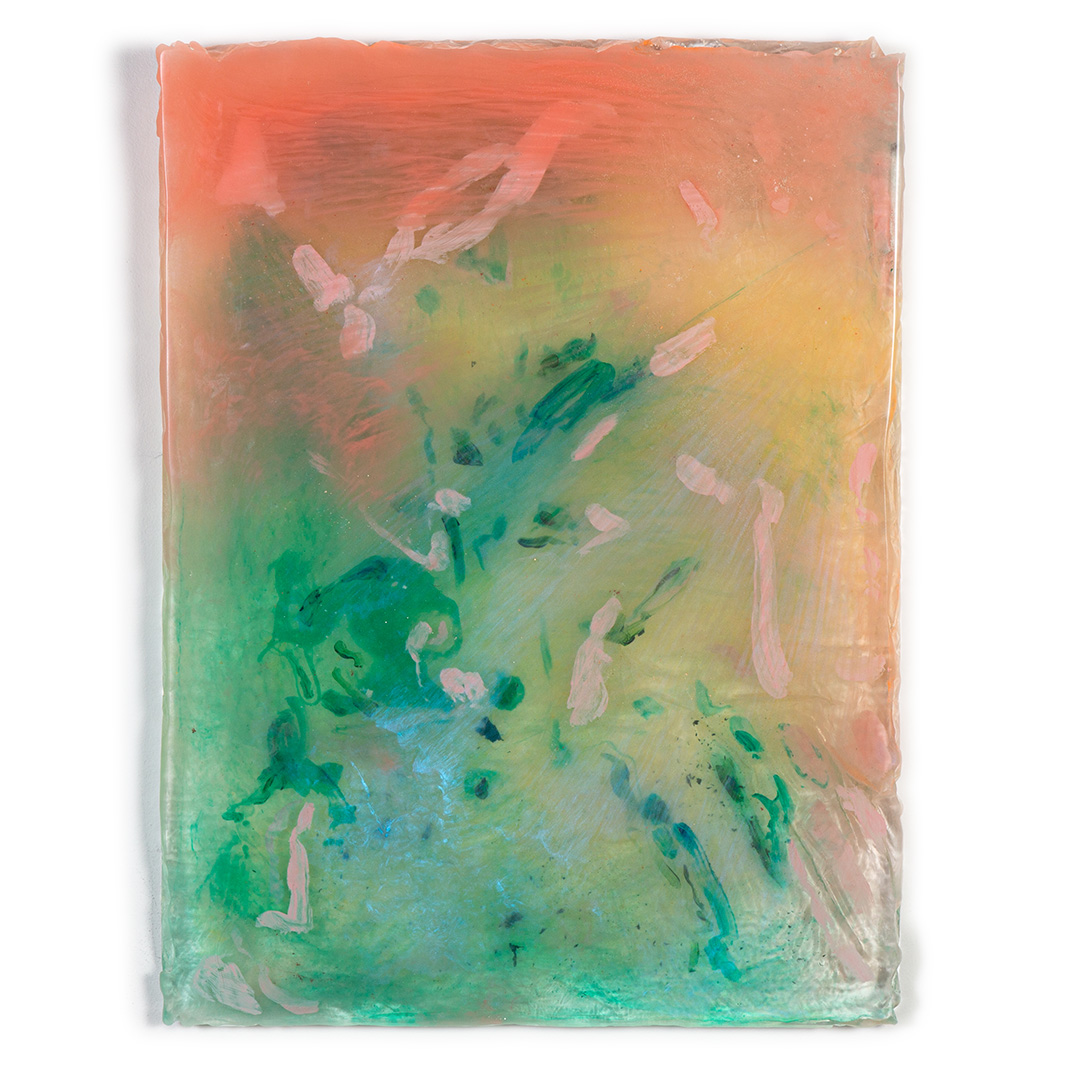 "Opale"; acrylique, pigment et époxy ; 24 x 18 po ; 2024