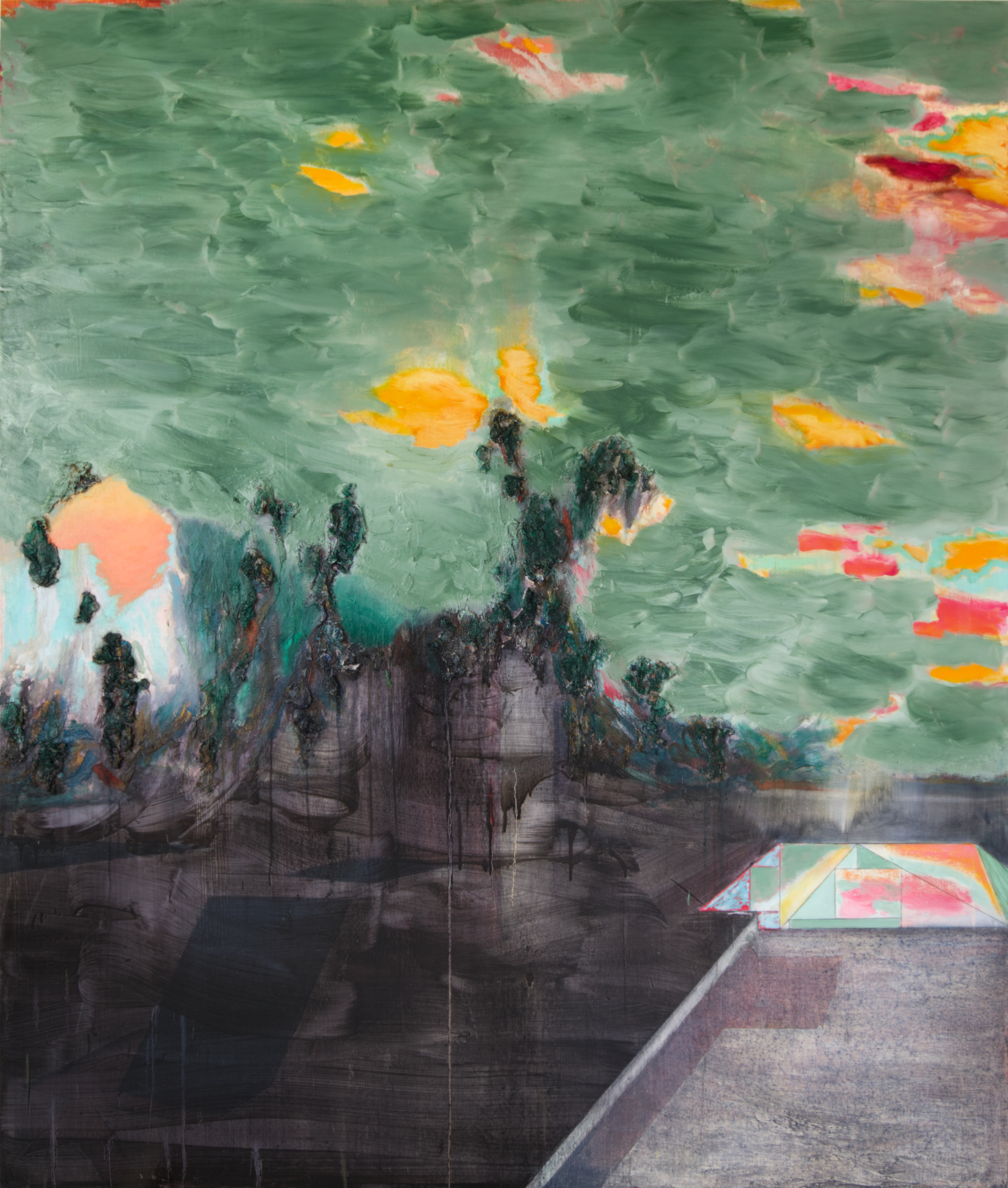 Tyrant's garden II, oil on linen, 200x170 cm, 2016-20