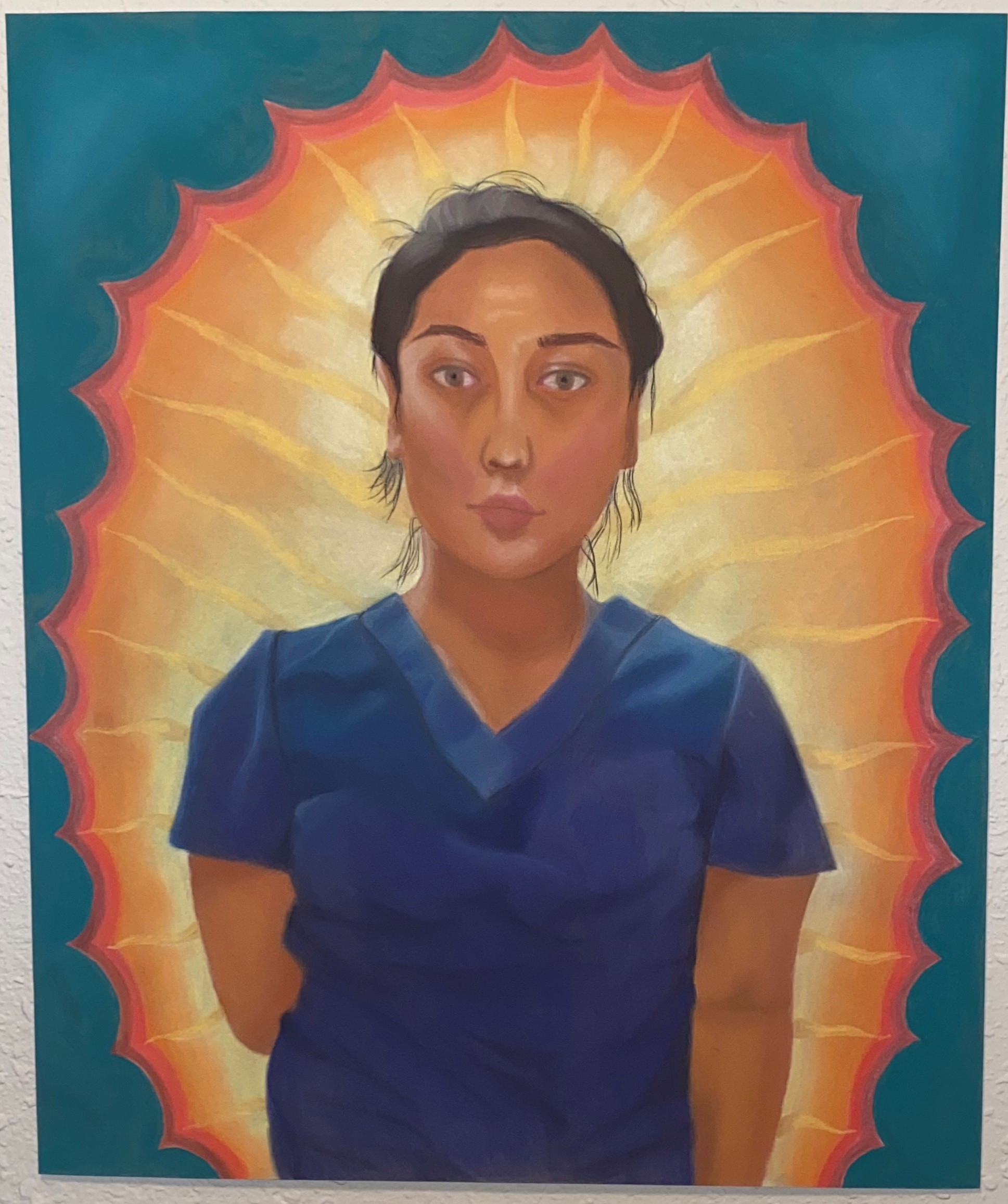 Adrianna, Cante crayon, 24 " x 18", $40