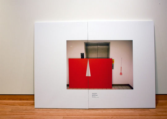 Carmen Herrera, Red with White Triangle, 2 panels