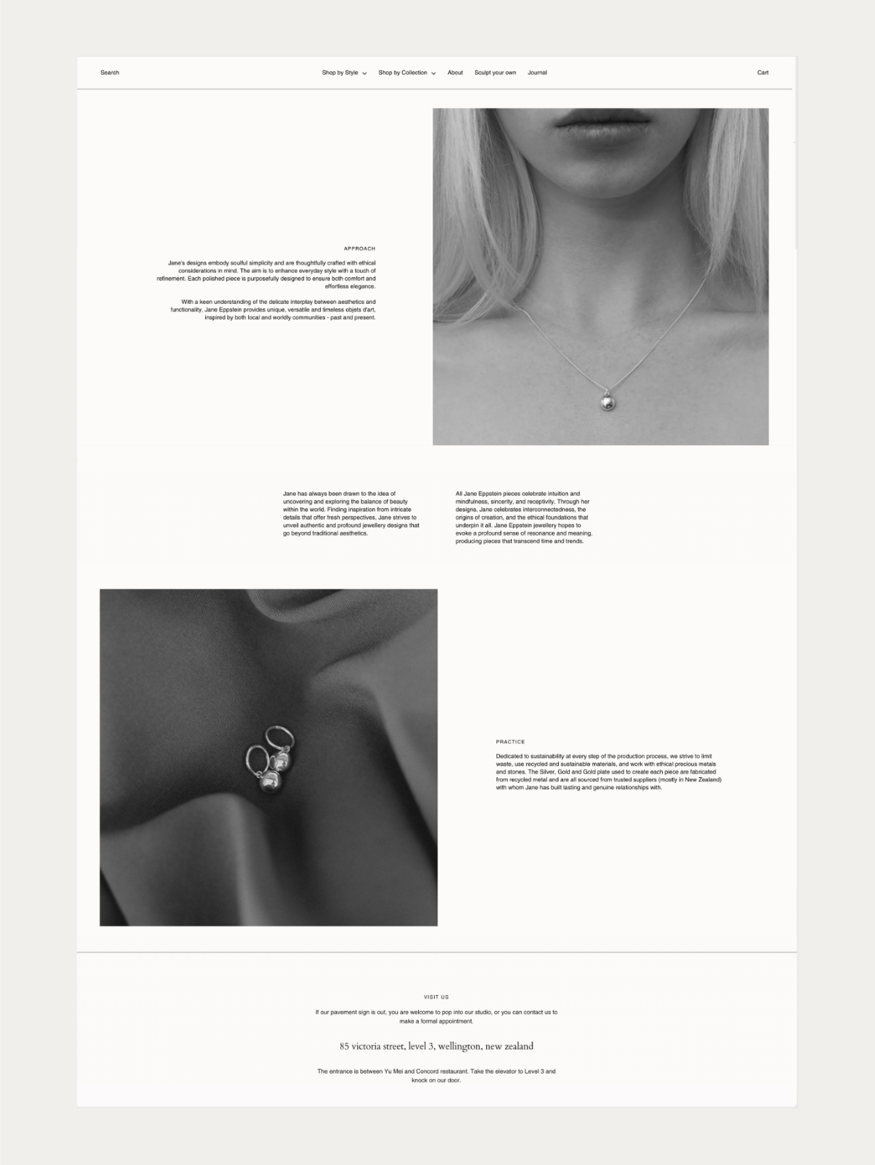 Jane Eppstein Jewellery — Web Design, Desktop