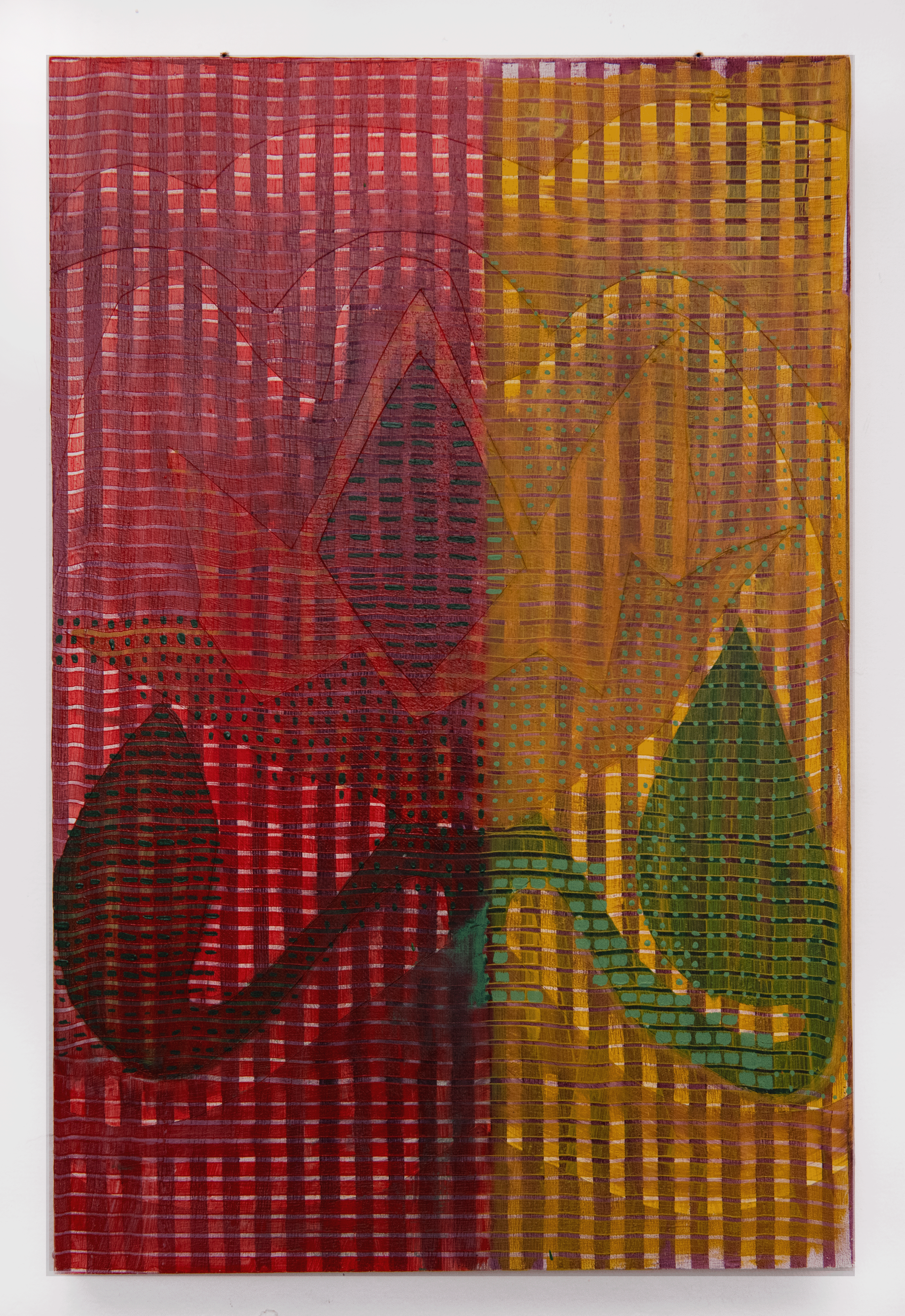 "Six PM," 2023, Oil paint on Panel, 20” x 13”