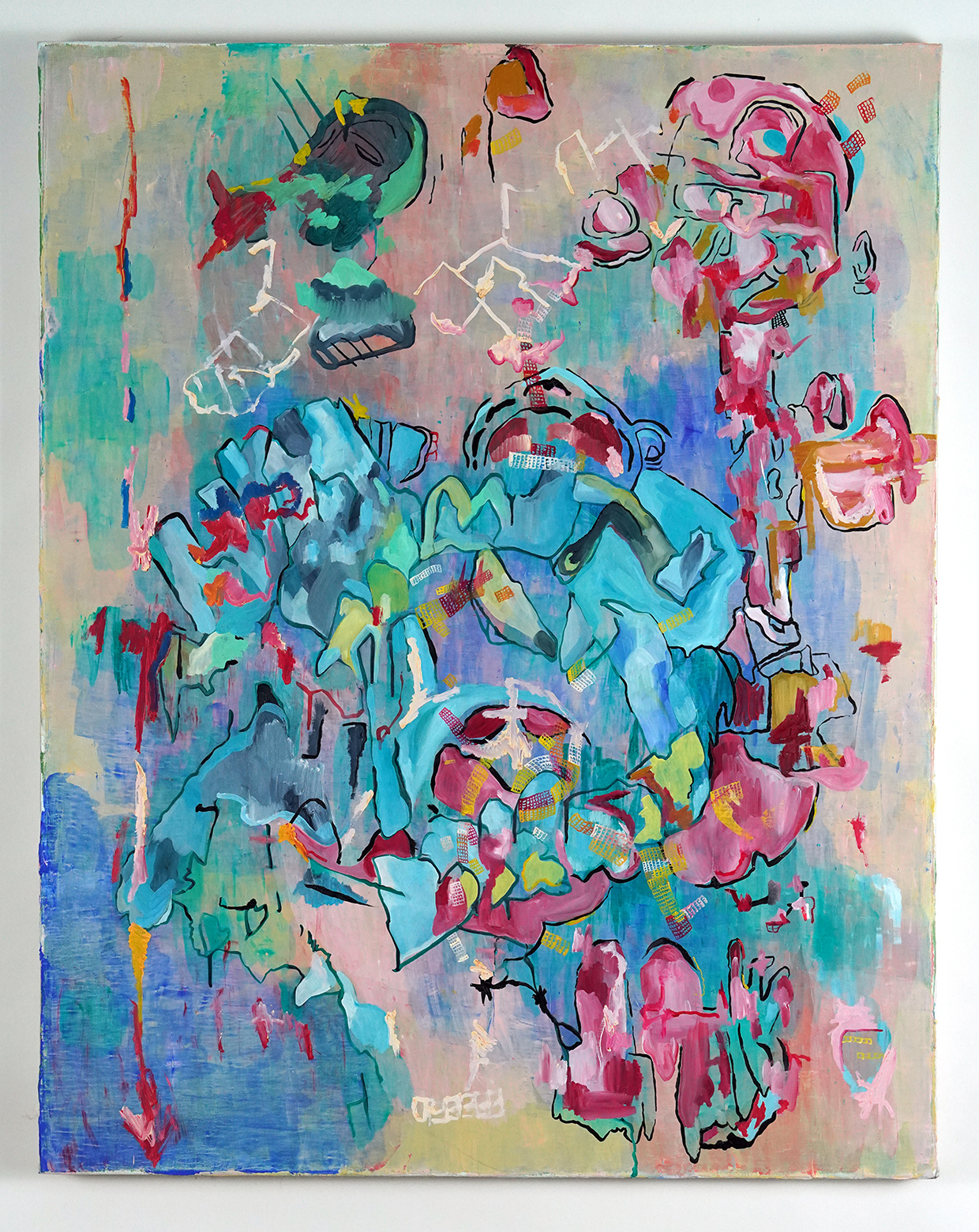 Braeburn Glen, oil and acrylic on linen, 32x40, 2024