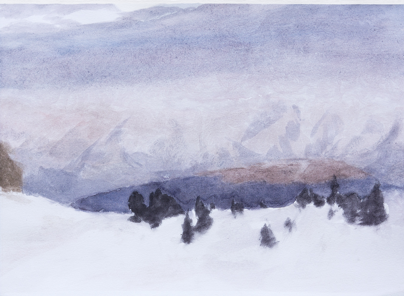 Chaîne, soirwatercolour on paper28 x 38 cm, 2017