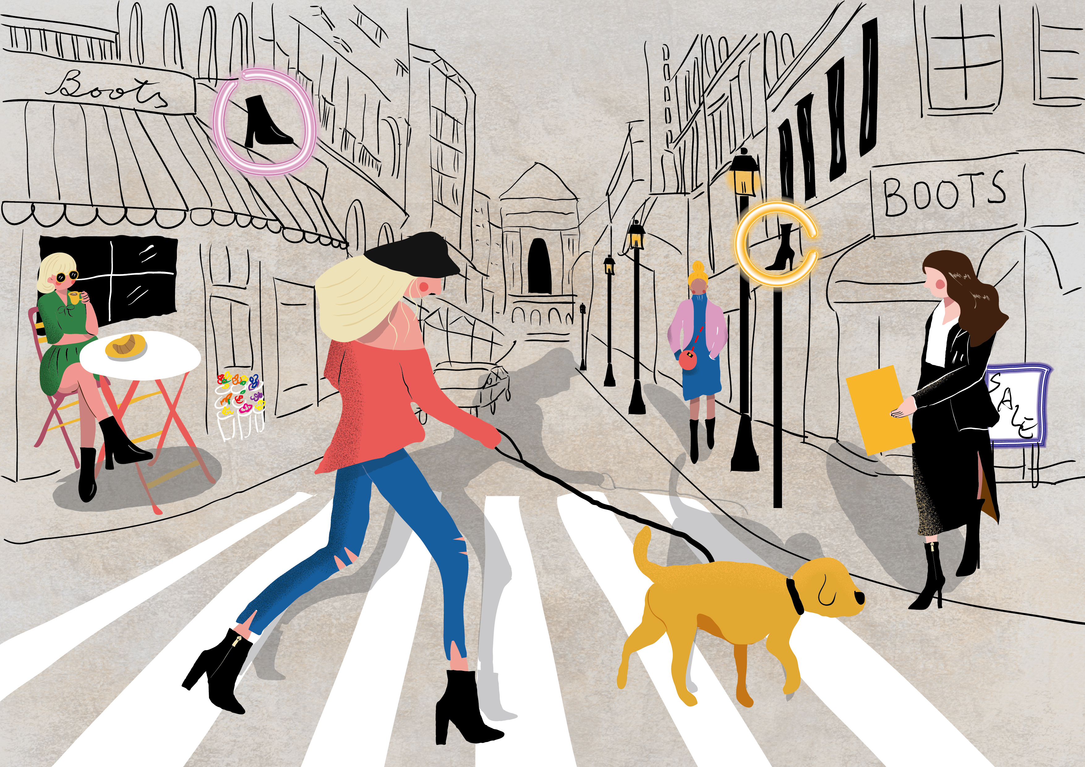 personal project-this illustration was inspired by the article《What Are the Best Forever Boots》 from 《NY TIMES》