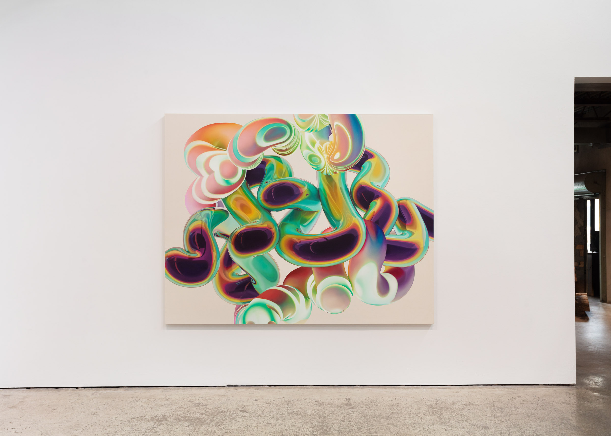 Apollo Pursuing Daphne (Green), Oil on canvas, 72" x 92", 2023
