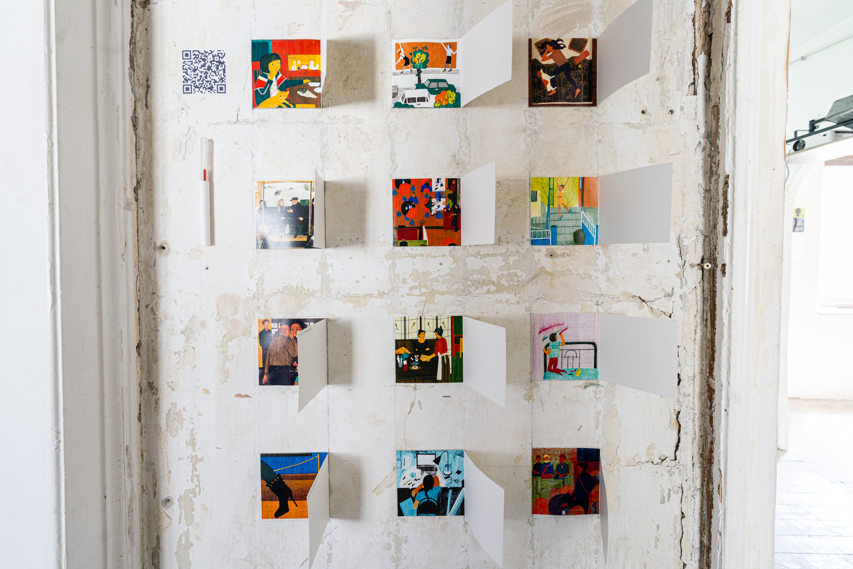 Bild 4  zu die Erinnerung an...: Frontale Ansicht auf  12 der Illustrationen.