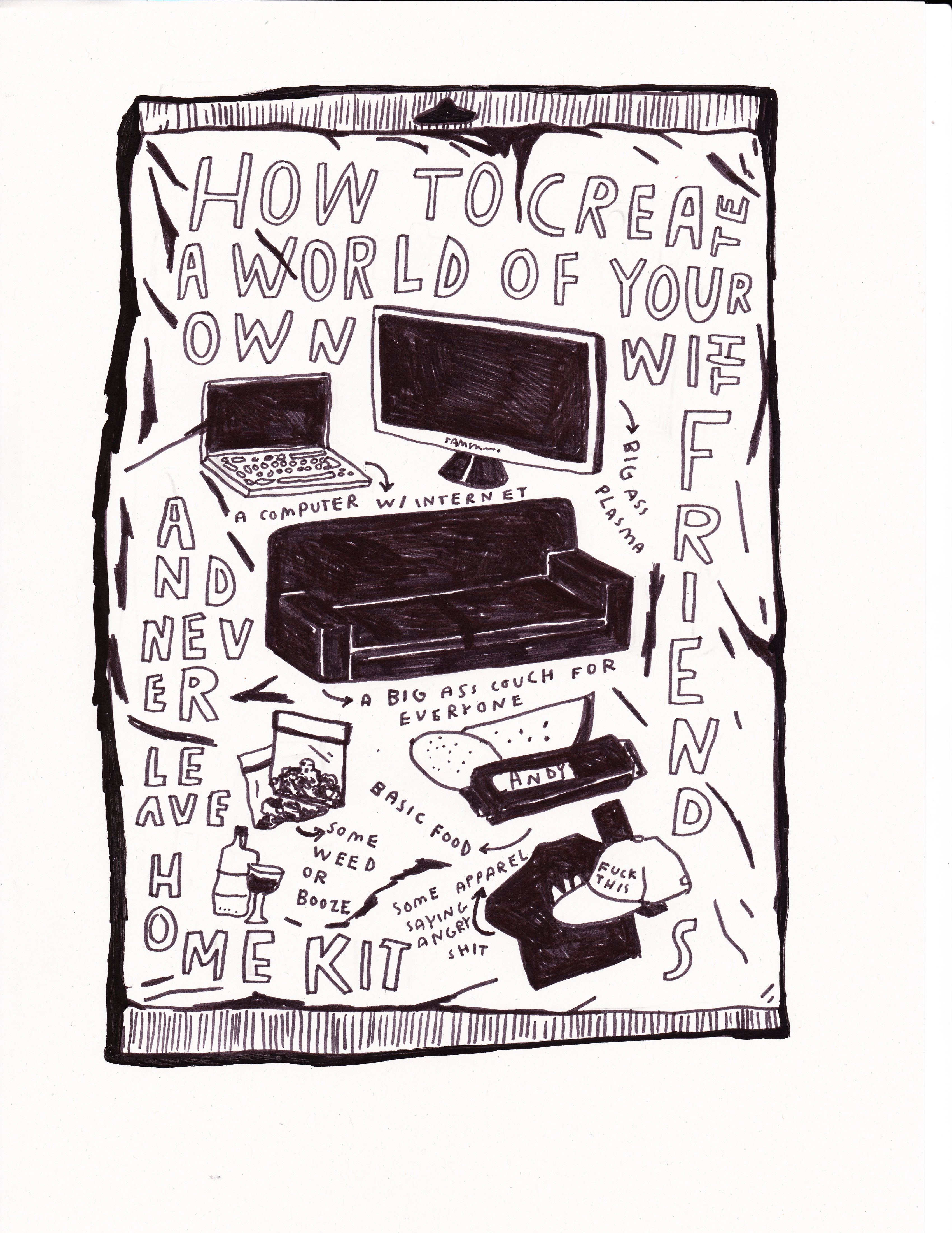 68 stupid rude drawings. 2016Ink on paper30 × 21 cm