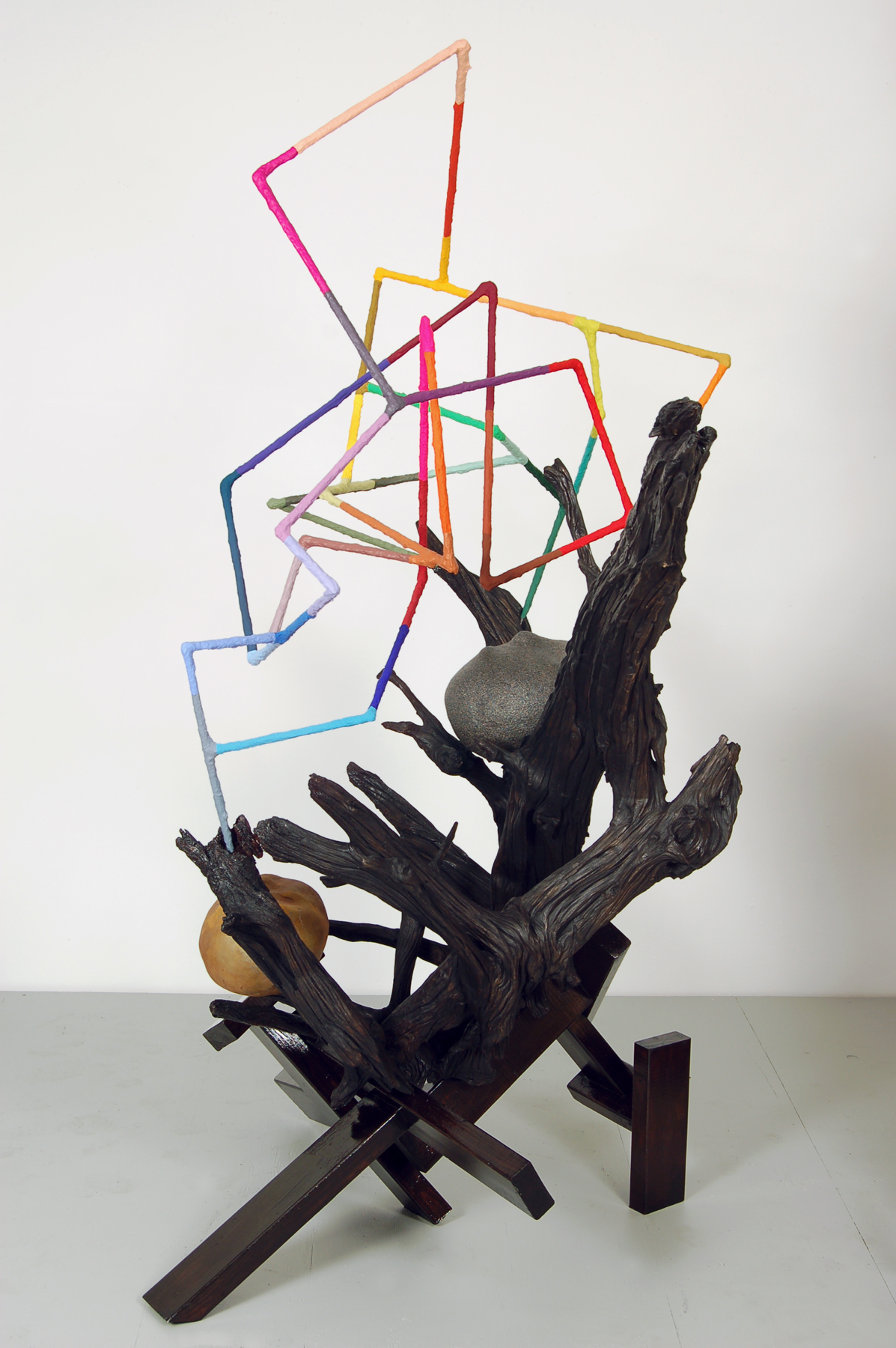 The Romantic, 2008Wood, driftwood, steel, high-strength stucco, hi-strength plaster, paint68" x 51 " x 36 "