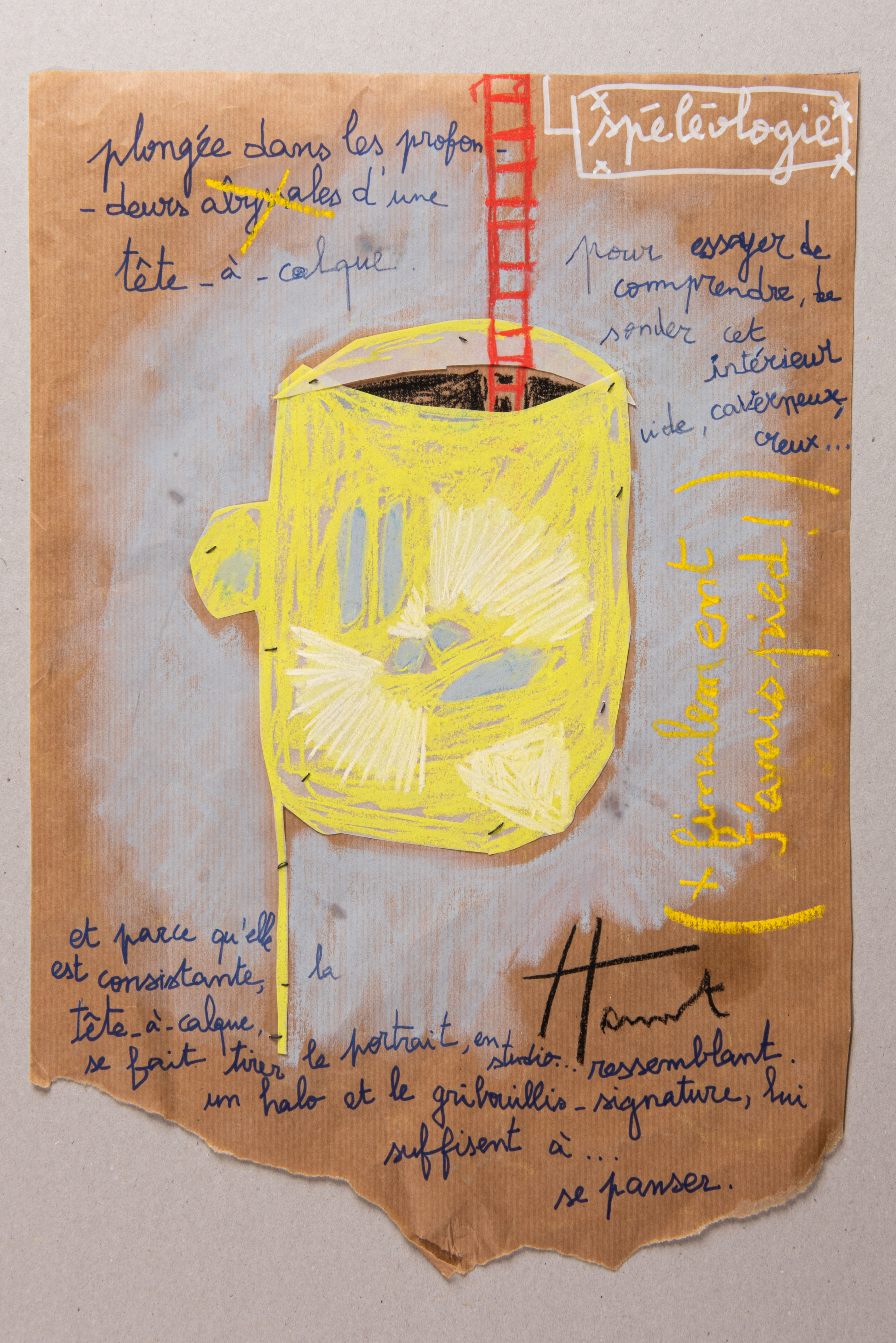 Tracing Paper Head, 41x55cm, 2021