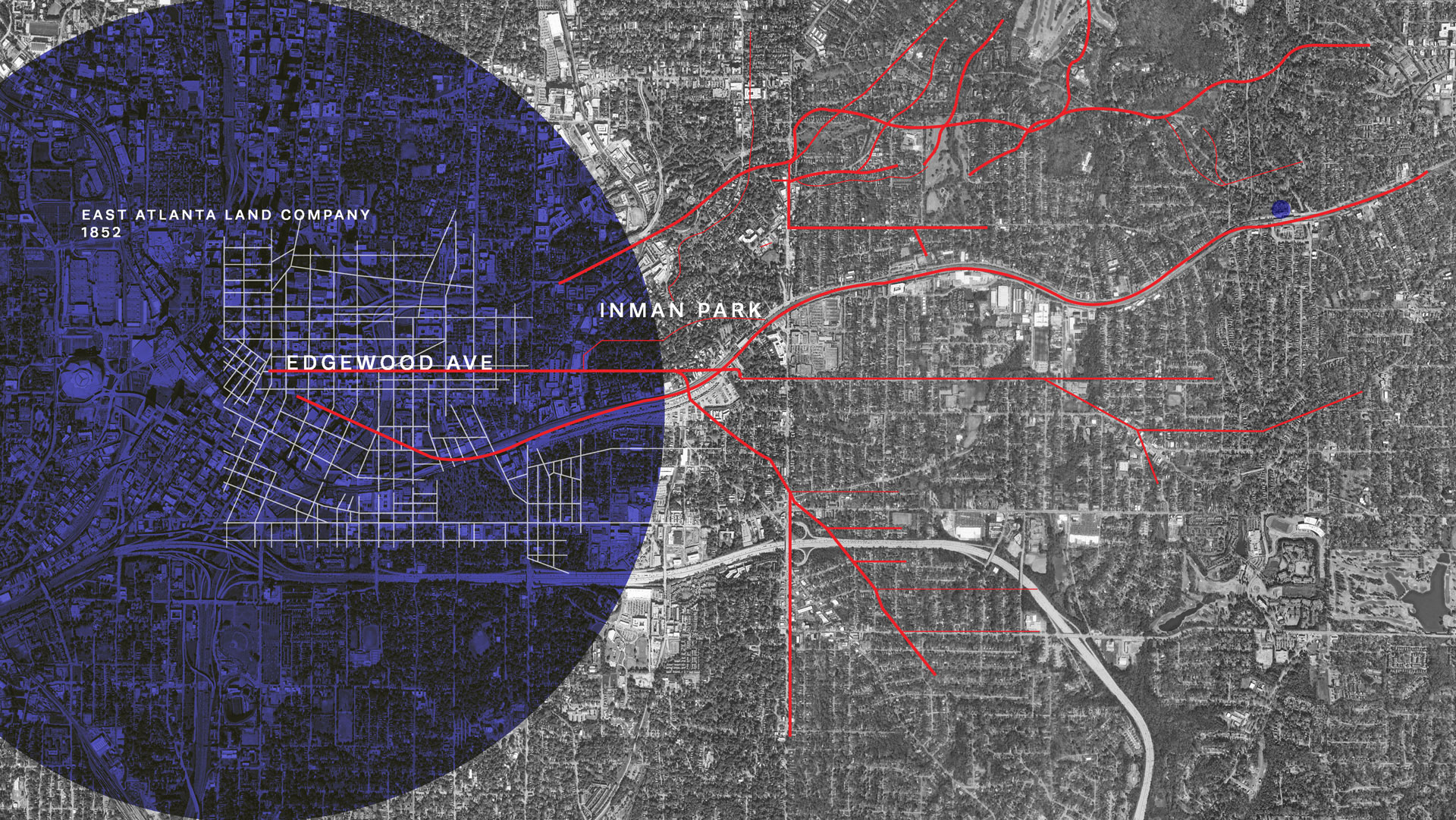 Frederick Law Olmsted’s 1852 Master Plan for Atl. was based on the natural flow of water that led to the current sparse organic urban grid.