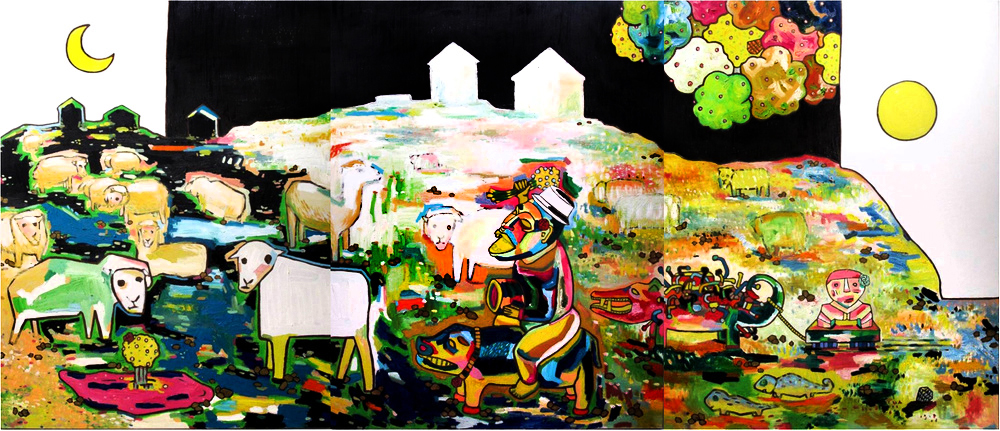 尋找騎士的冒險夏天An adventure of looking for cavalier in summerOil.canvas, Cm273x117 (3P), 2013       