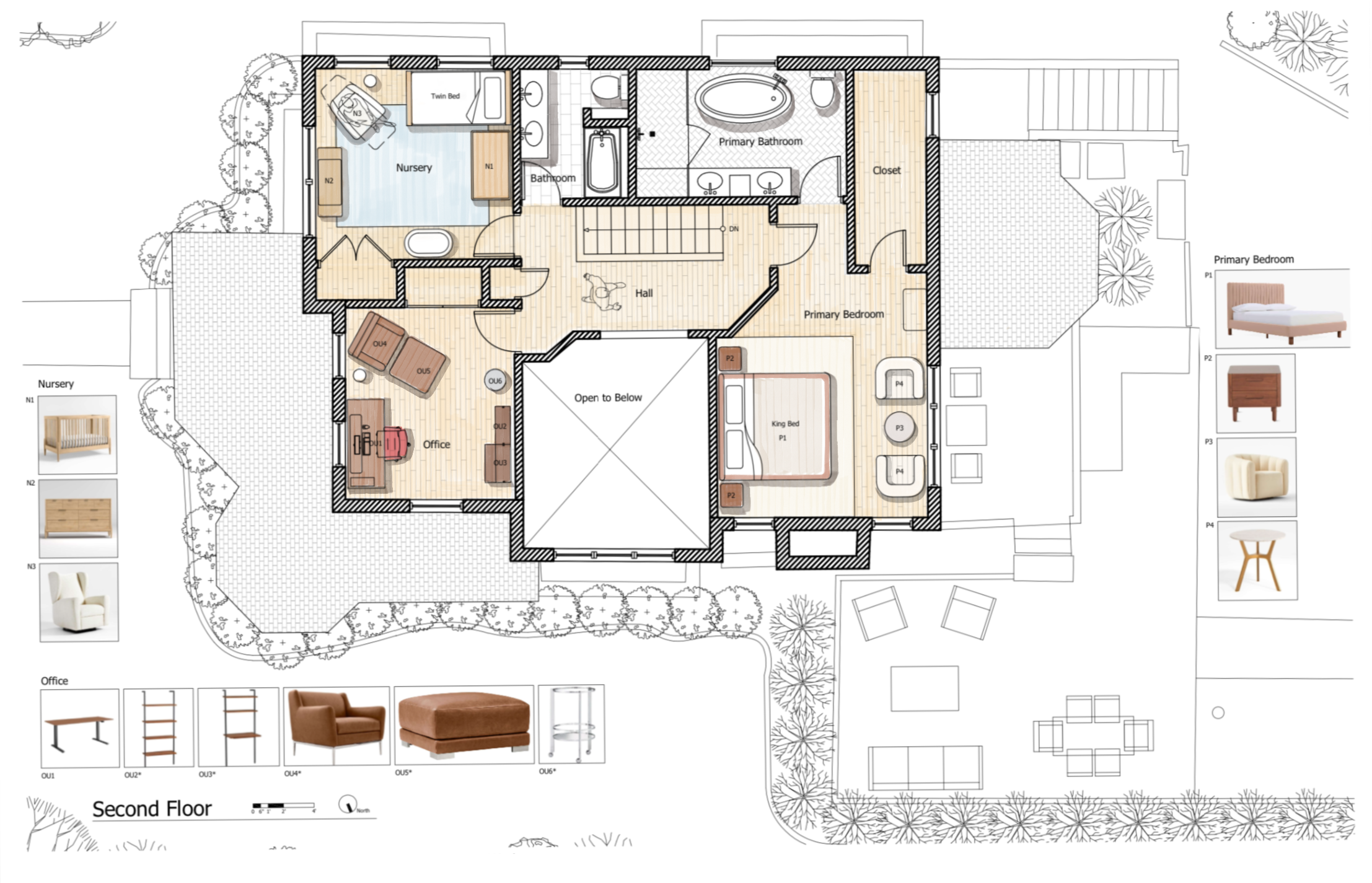 Second Floor Furniture Plan