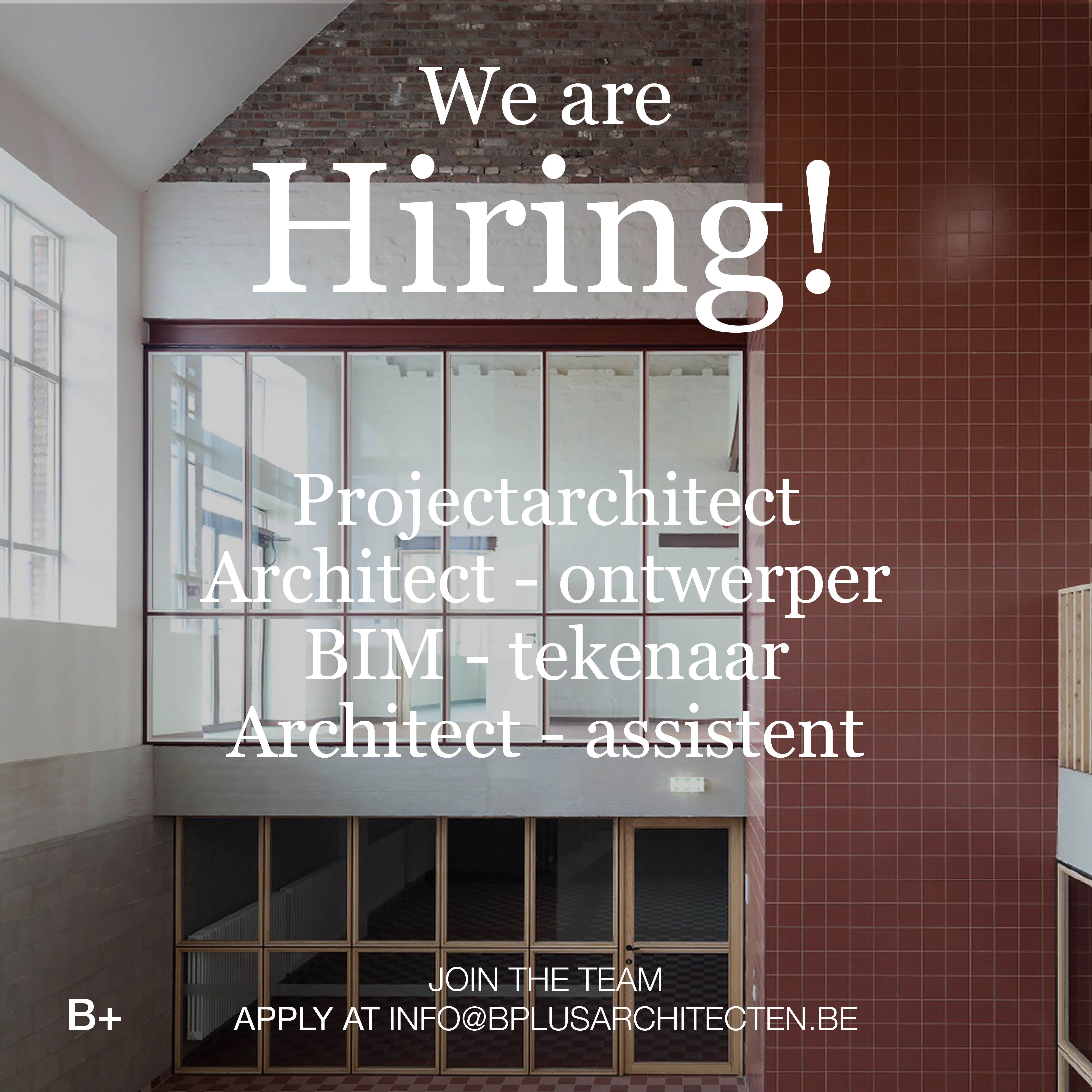 Vacatures — B+ Architects