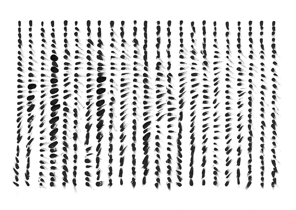 Smudged Dot I2018Giclee print on German etching paperEdition of 560cm x 40cm