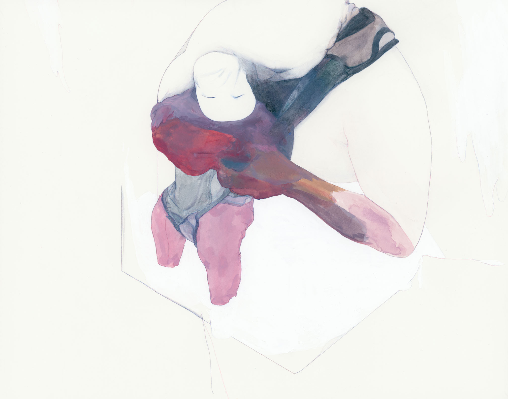 Ghost 11x14 colored pencil and watercolor on paper 2012