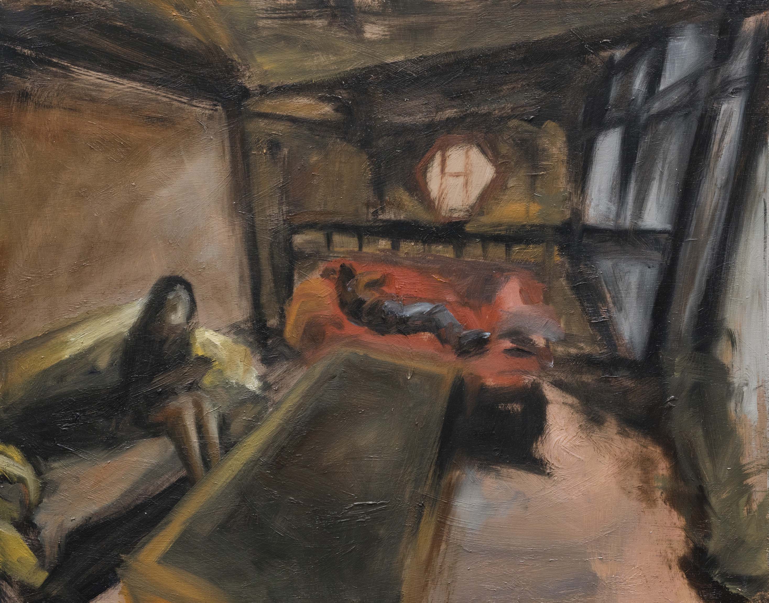 One Winter in Beijing. 2016. oil on wood. 16x20 inches. 41x51 cm.