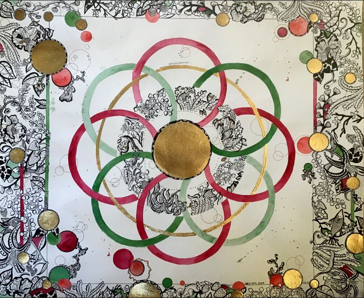 Ines Van Goor, Consécration, 100x80cm, 2021