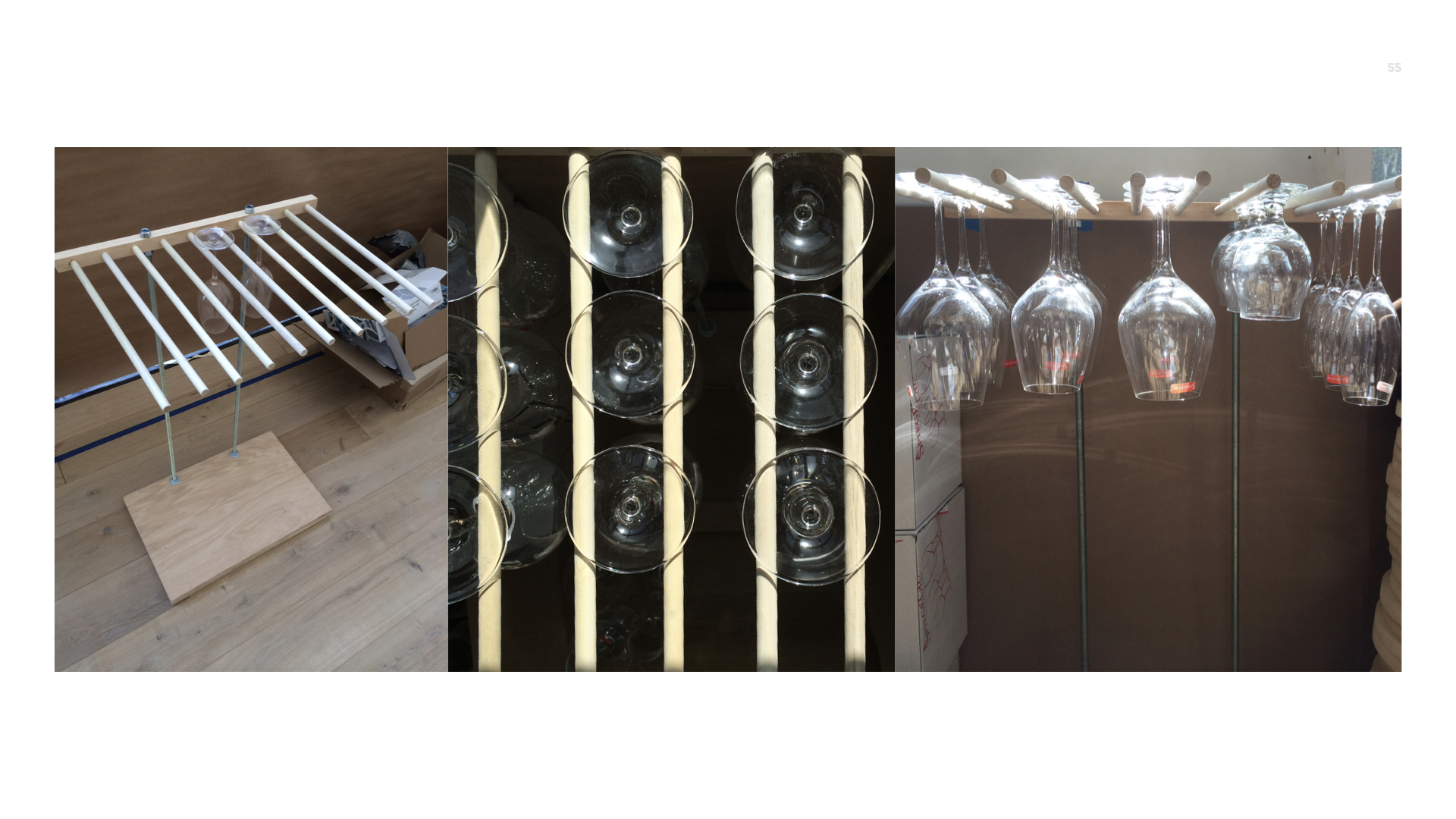 Mockup for glass rack